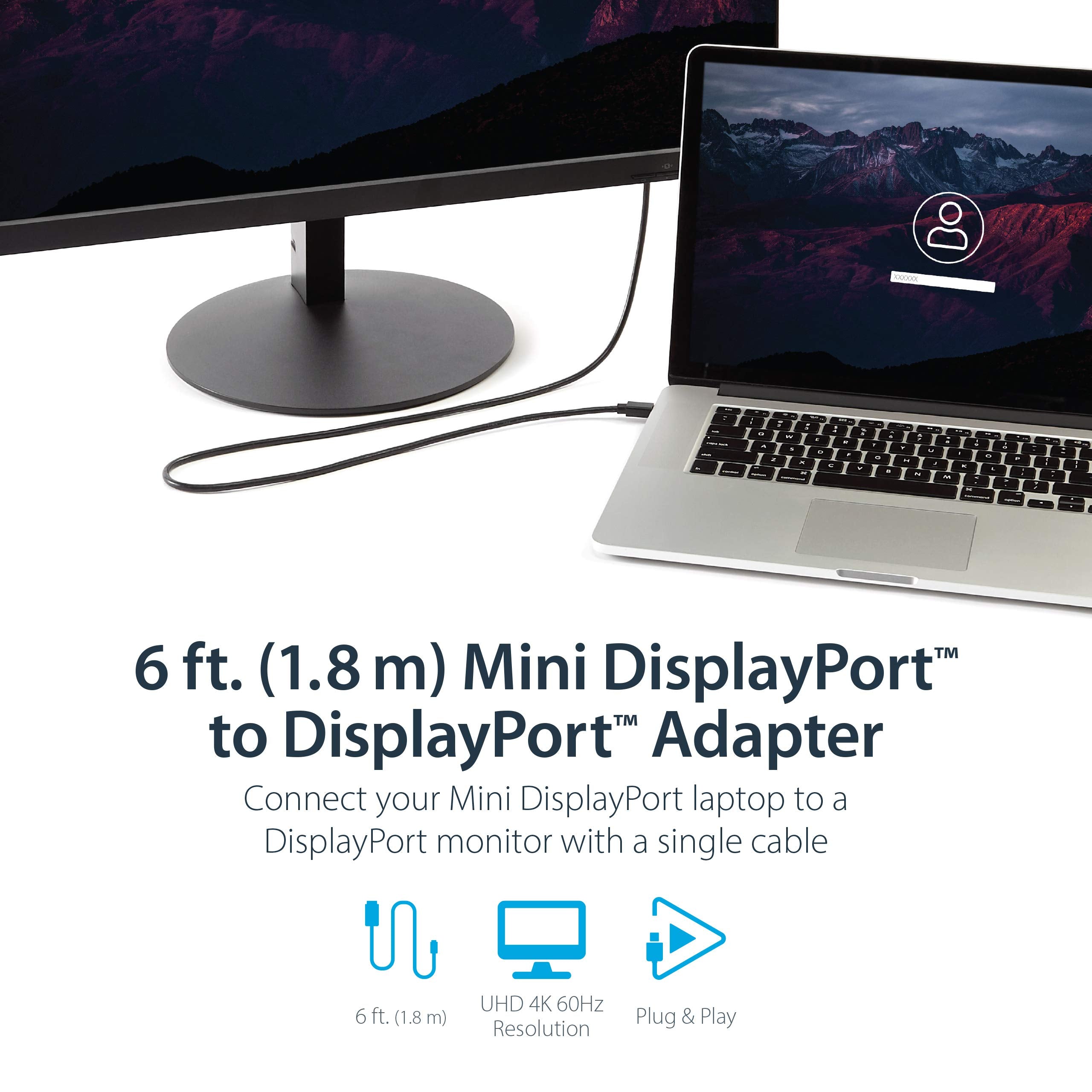 4m Mini DisplayPort to DP Adapter Cable