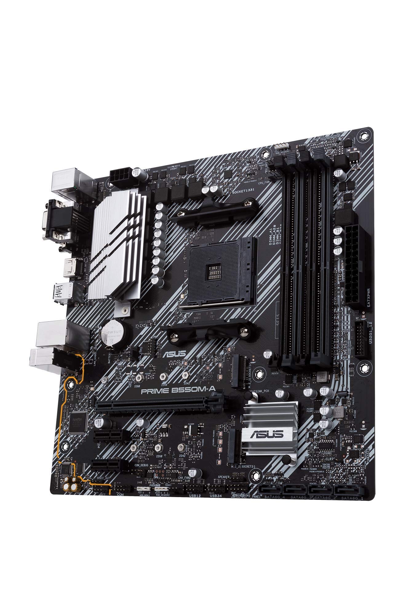 ASUS PRIME B550M-A mATX MB dual M.2 PCIe 4.0 1Gb Ethernet HDMI/D-Sub/DVI SATA 6Gbps USB3.2 Gen 2 Type-A