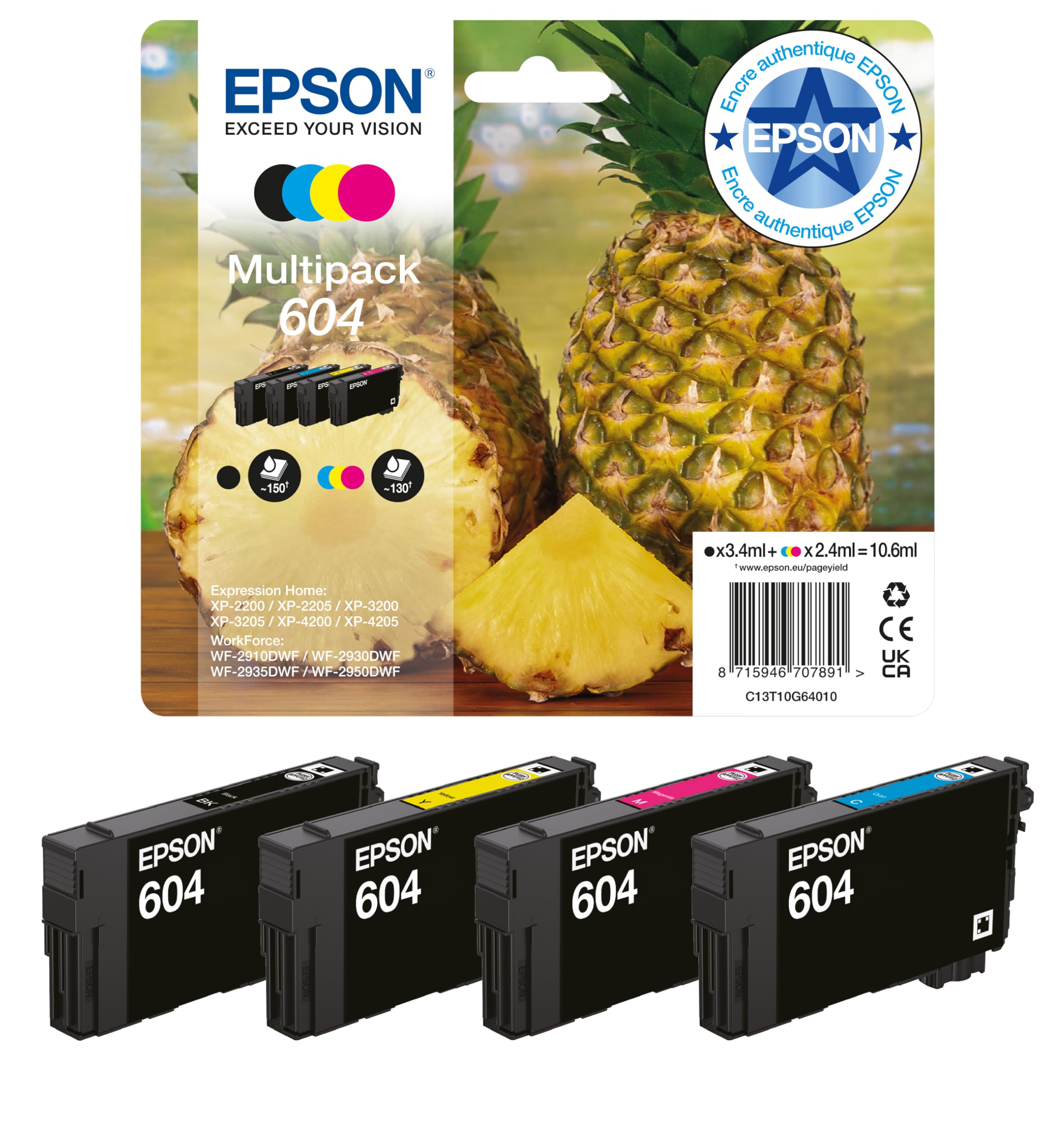 EPSON 1LB Multipack 4colours 604 Ink w/s