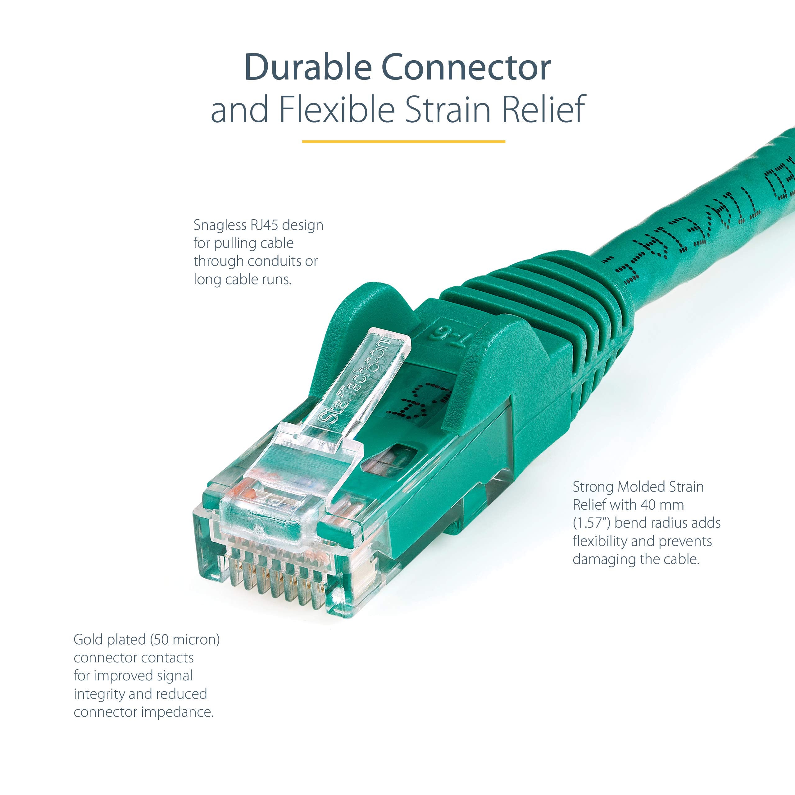 7m Green Snagless UTP Cat6 Patch Cable