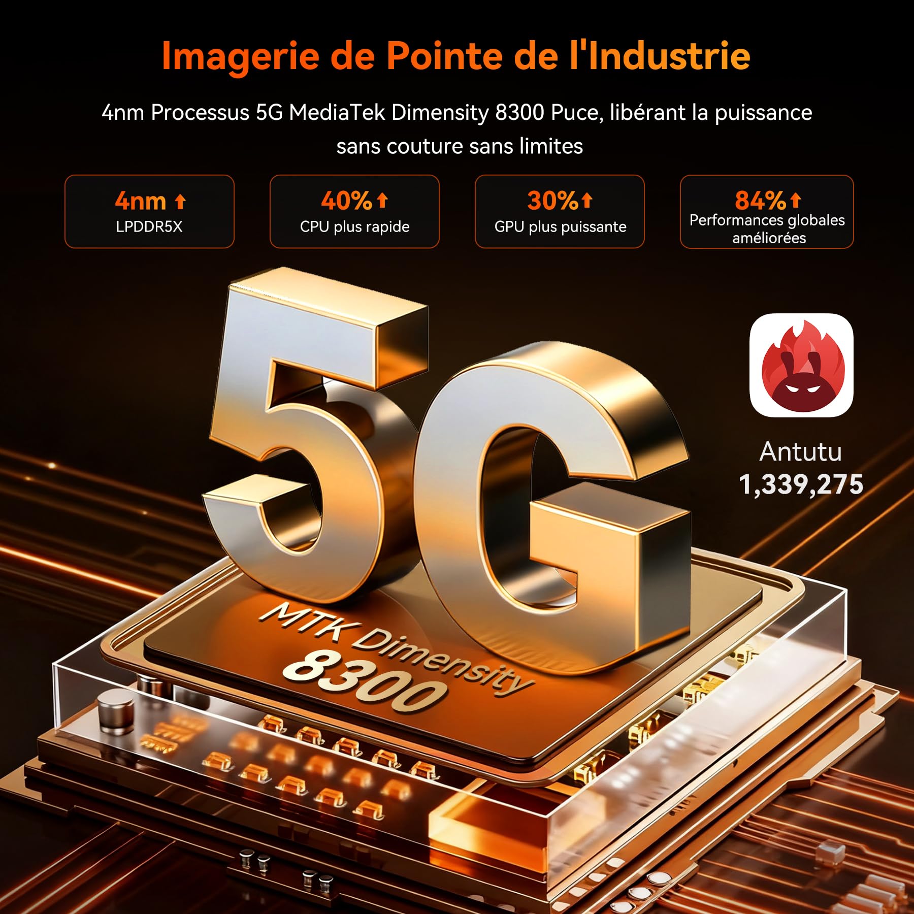 Blackview XPLORE 2 (5G - Écran 6.73'' - 1 To, 16 Go RAM - 20 000 mAh) Noir