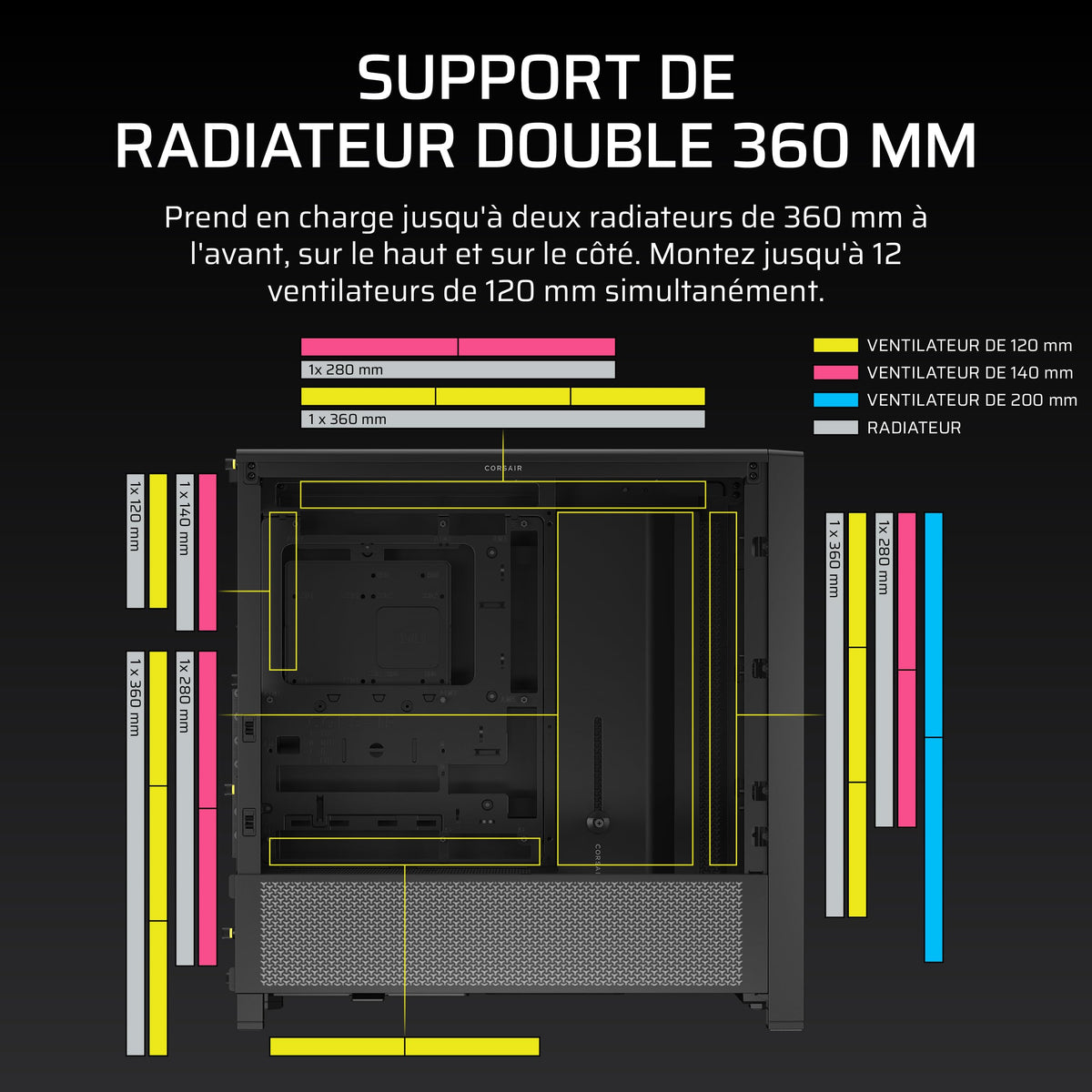 Corsair FRAME 4000D Midi Tower Noir