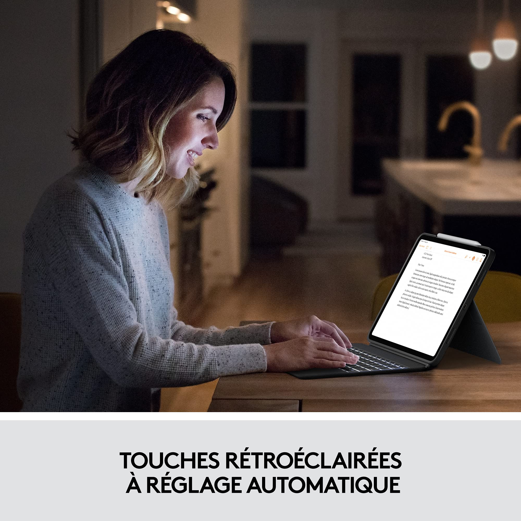 LOGITECH Combo Touch for Ipad Pro 12.9'' 5eme generation - GREY - FR