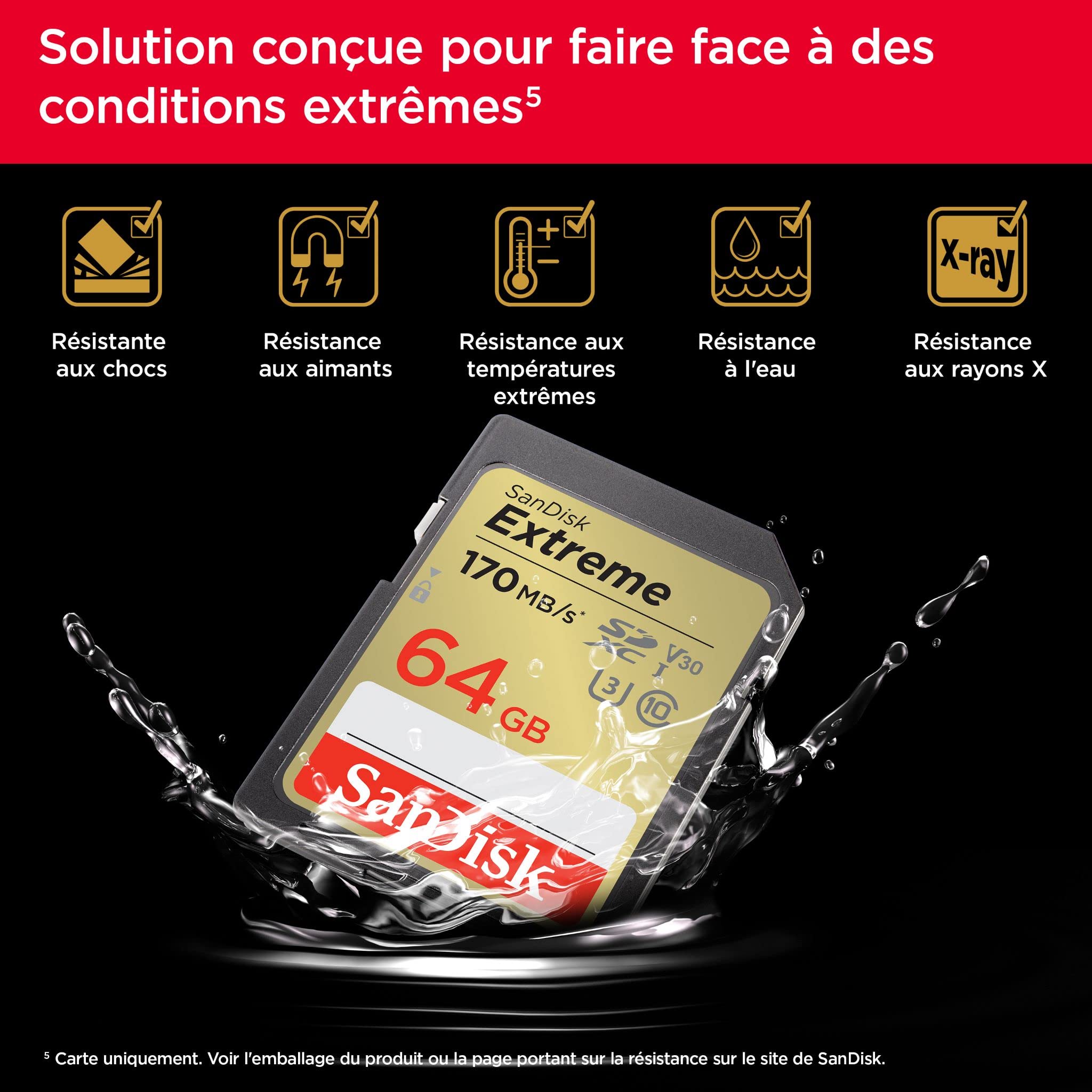 Extreme 64GB SDXC 170MB/s UHS-I C10 U3