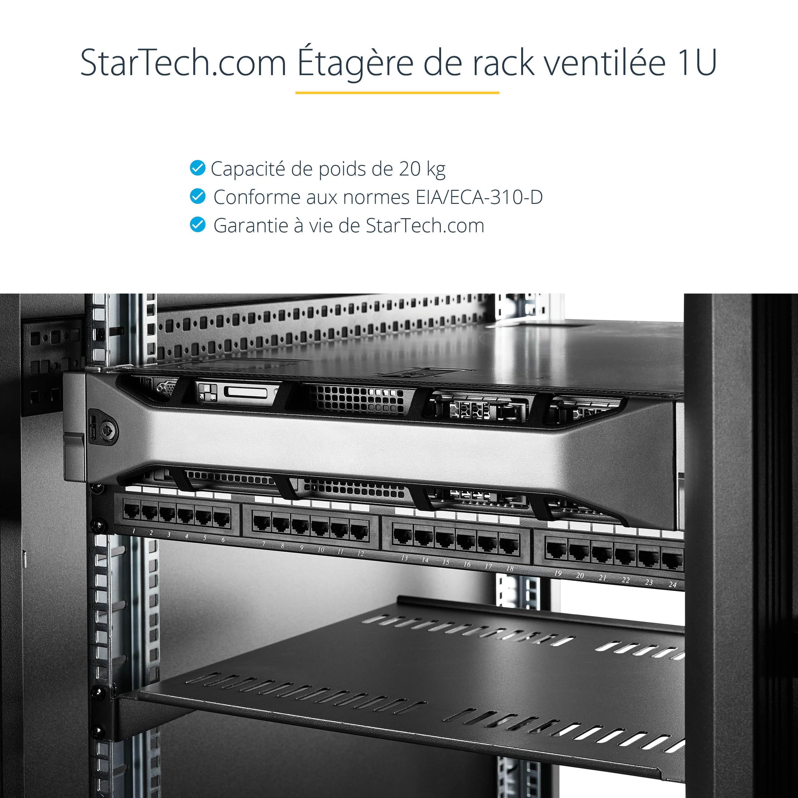 1U cantilever rack shelf