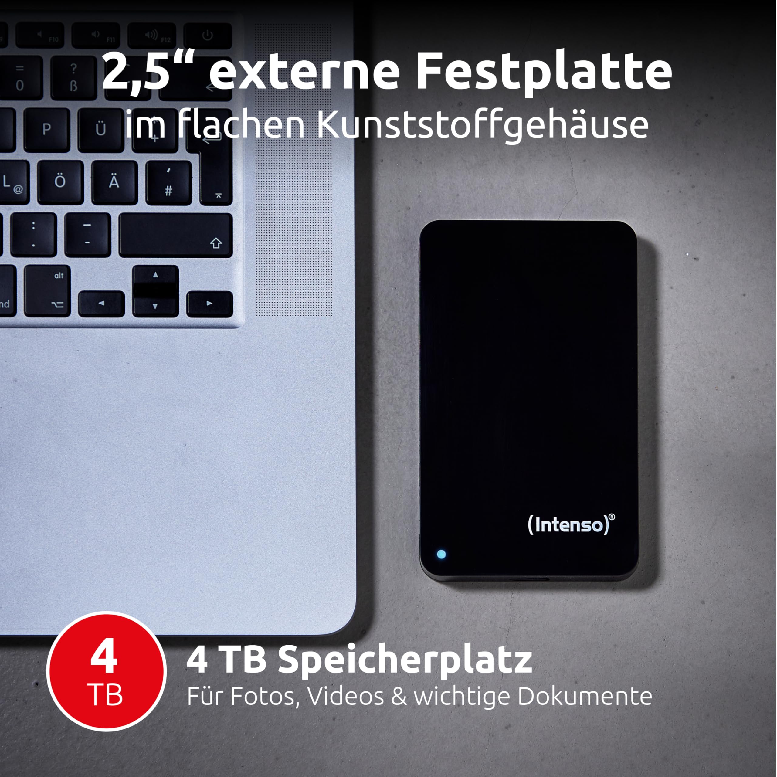 INTENSO Disque Dur Externe 2.5" Memory Case USB 3.0 - 4 To Noir
