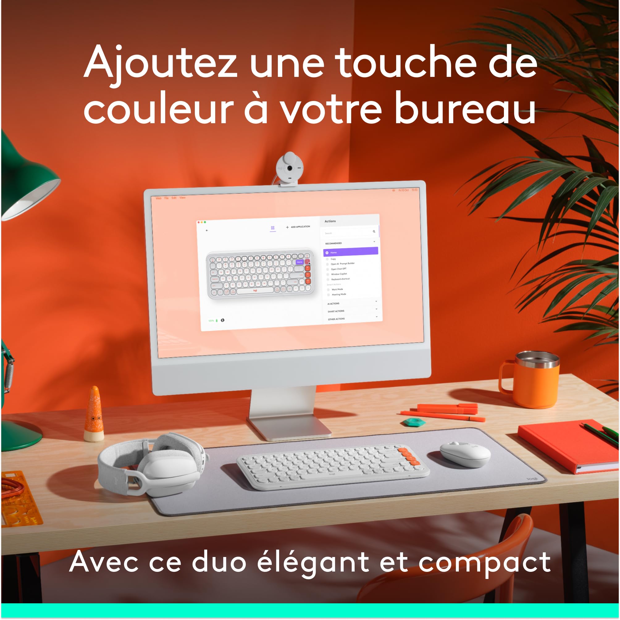 LOGITECH POP ICON COMBO - OFF WHITE (FR)