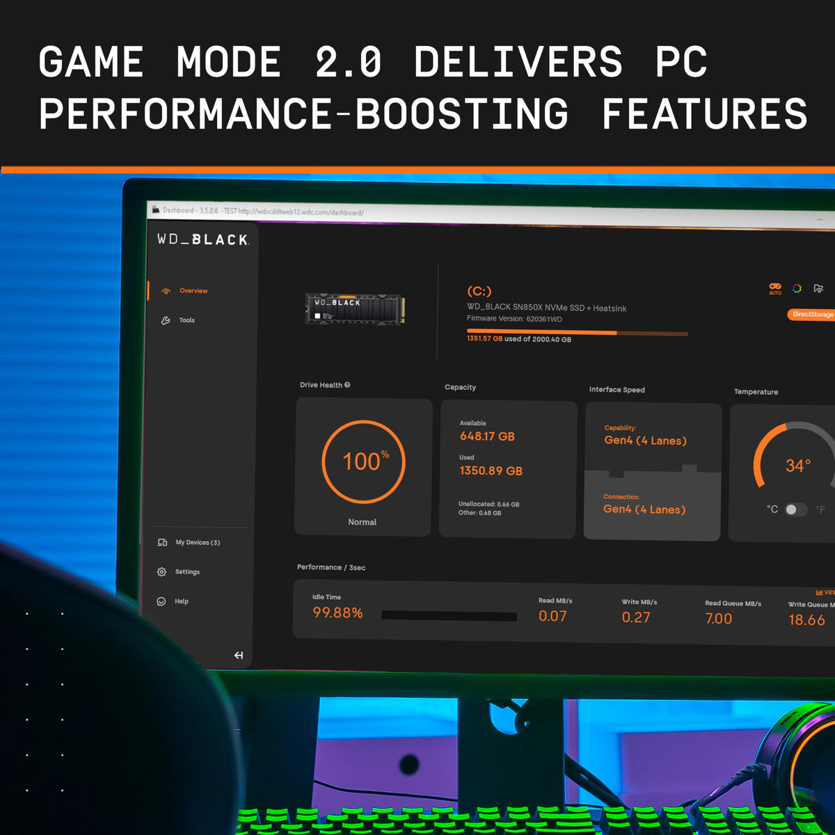 WD Black 1To SN850X NVMe SSD Supremely Fast PCIe Gen4 x4 M.2 internal single-packed POWERED BY SANDISK