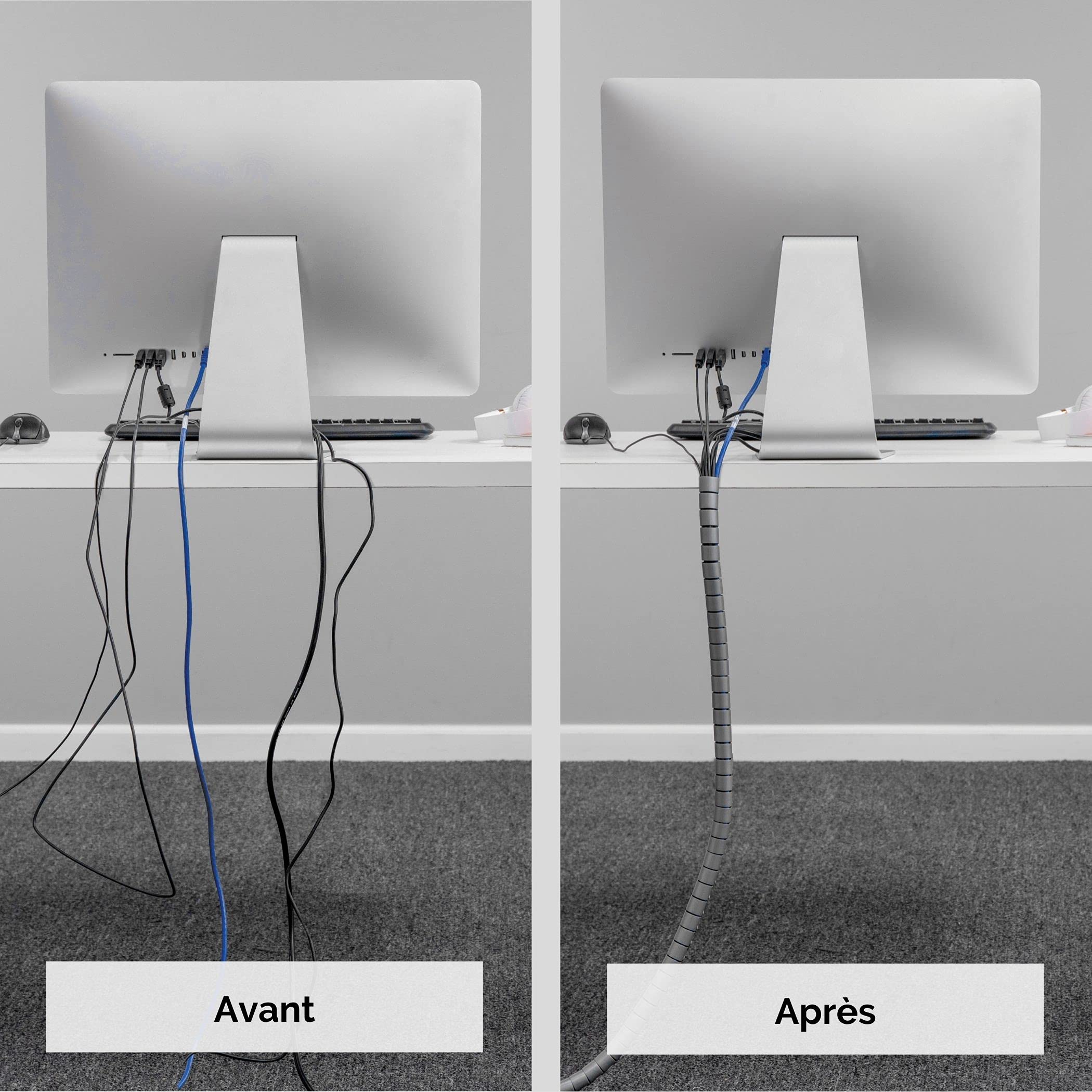 FELLOWES CableZip™ - Rassembleur de câbles - Gris