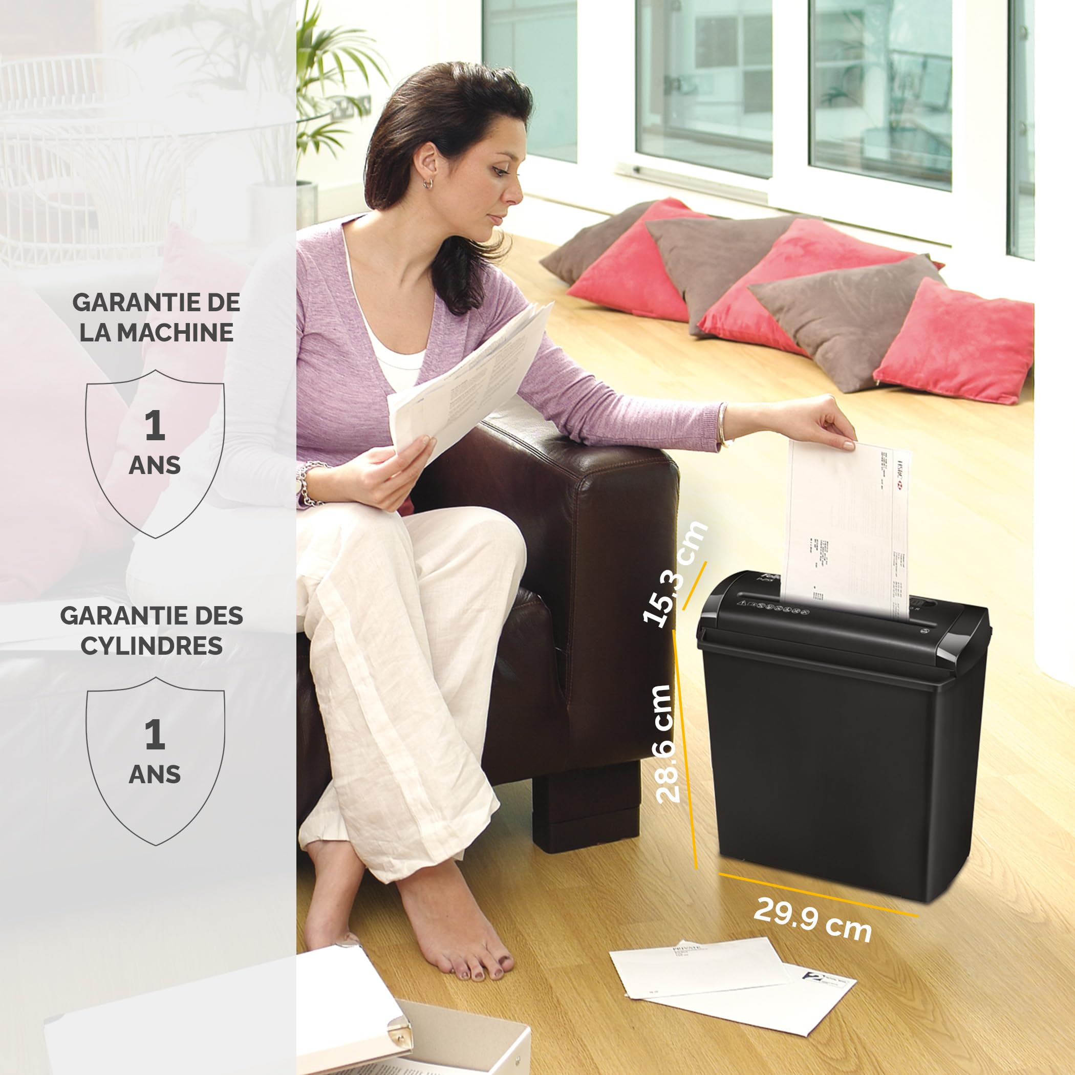 FELLOWES Destructeur Coupe Droite Powershred® P-25S