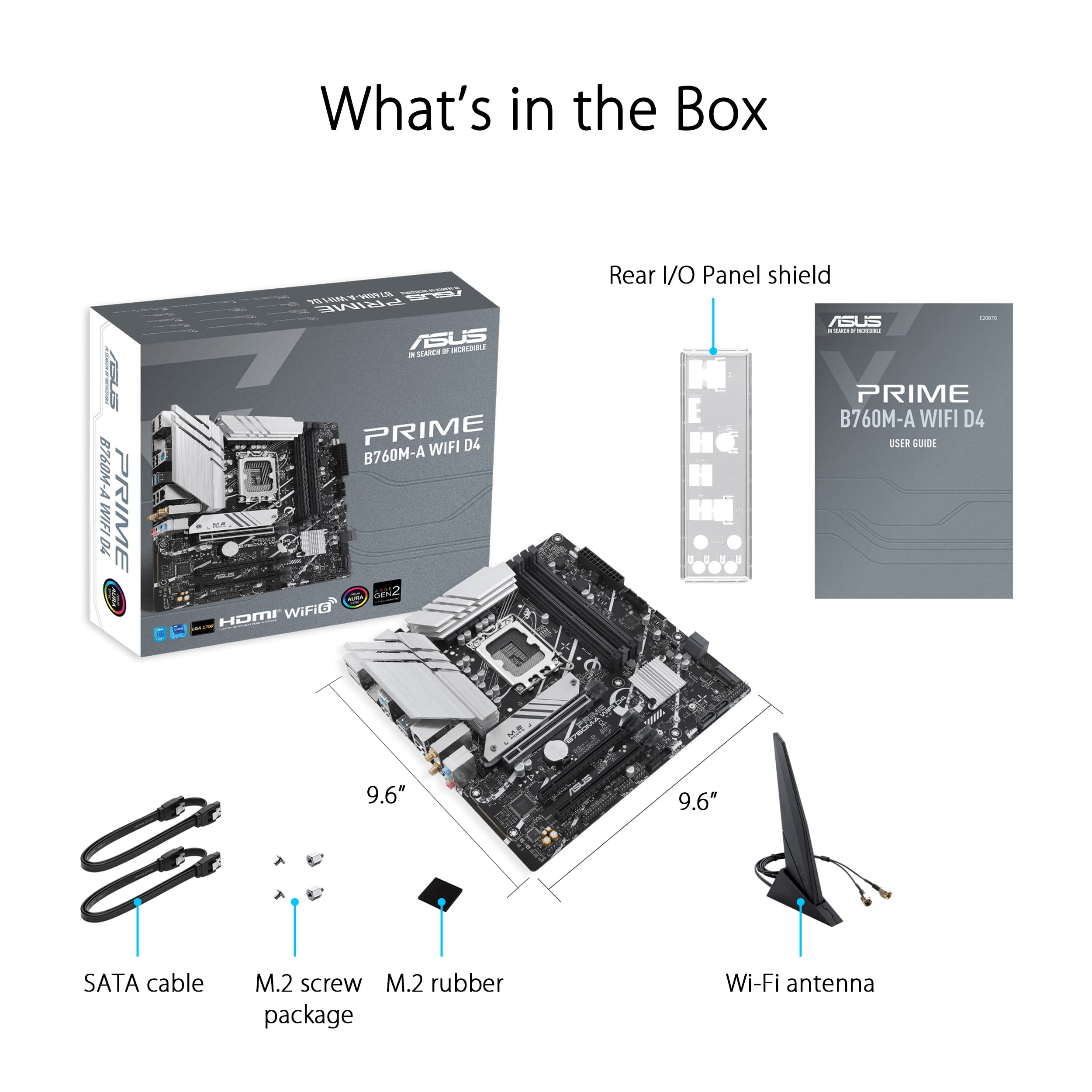 ASUS PRIME B760M-A WIFI D4 LGA 1700 4xDDR4 microATX 4xSATA MB 1xHDMI 2.1 1xDP 1.4 1xD-Sub 2xM.2