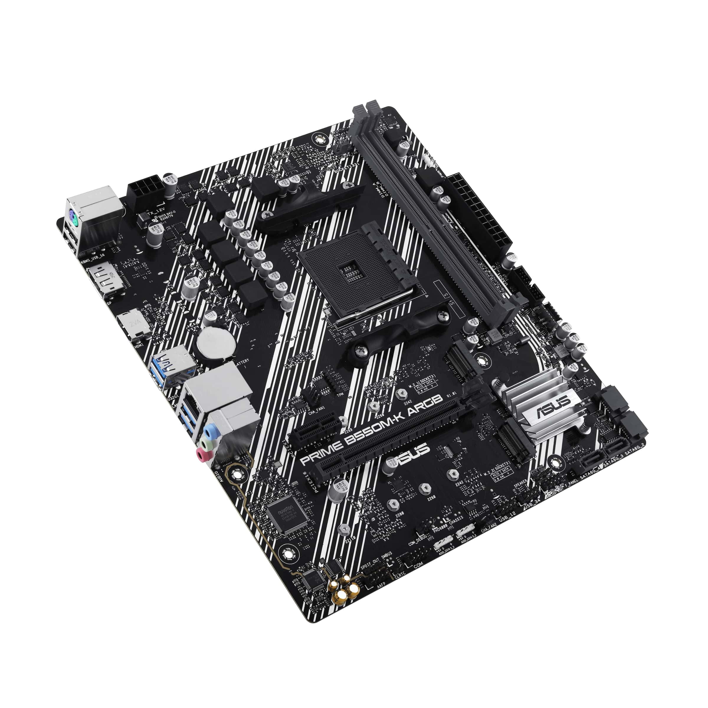 ASUS PRIME B550M-K ARGB AM4 2DDR4 microATX 4xSATA MB 1xHDMI 2.1 1xDP 1.4 2xM.2