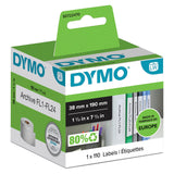 Rouleau dymo 110 etiquet classeur 190x38MM pour labelwriter