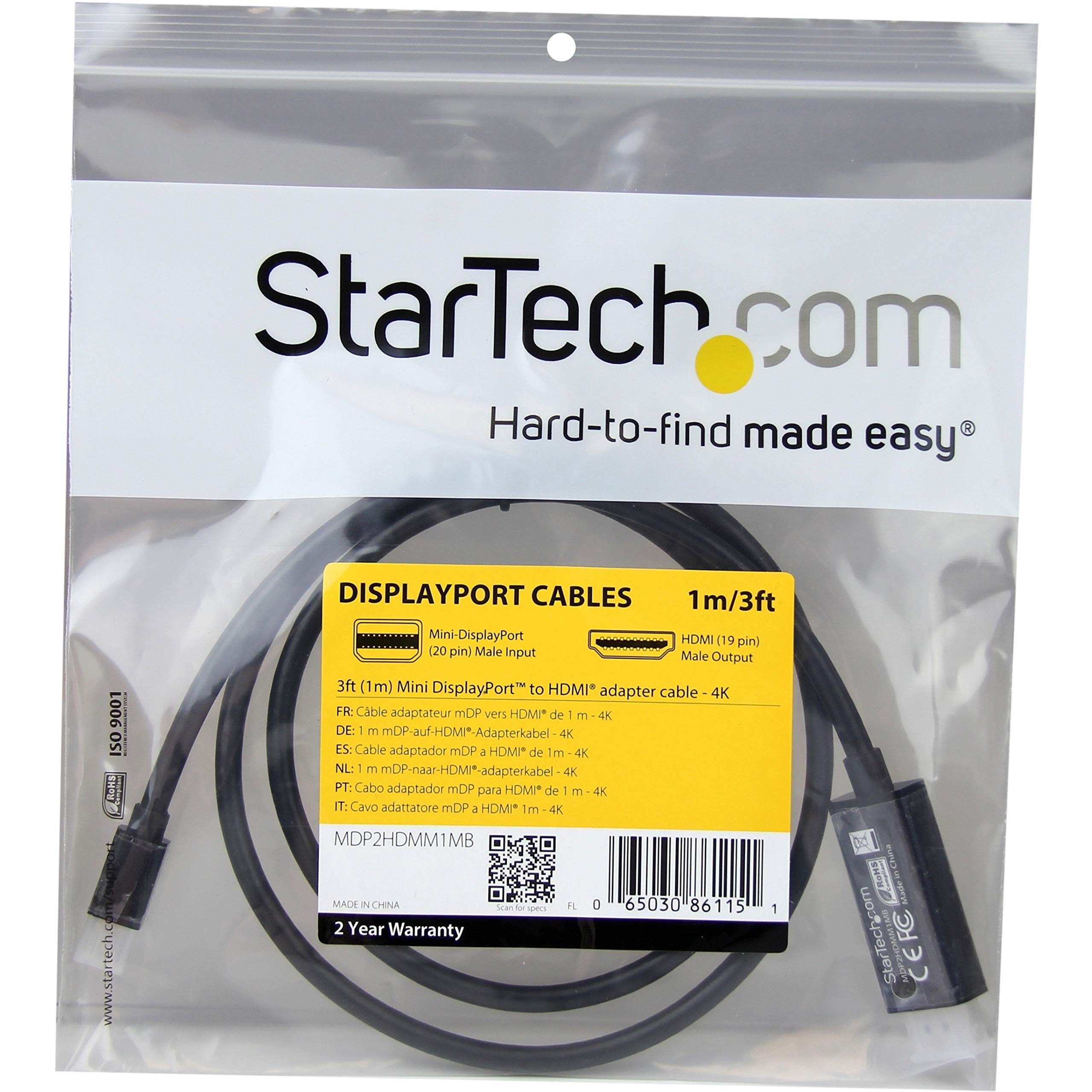 3 ft mDP to HDMI converter cable