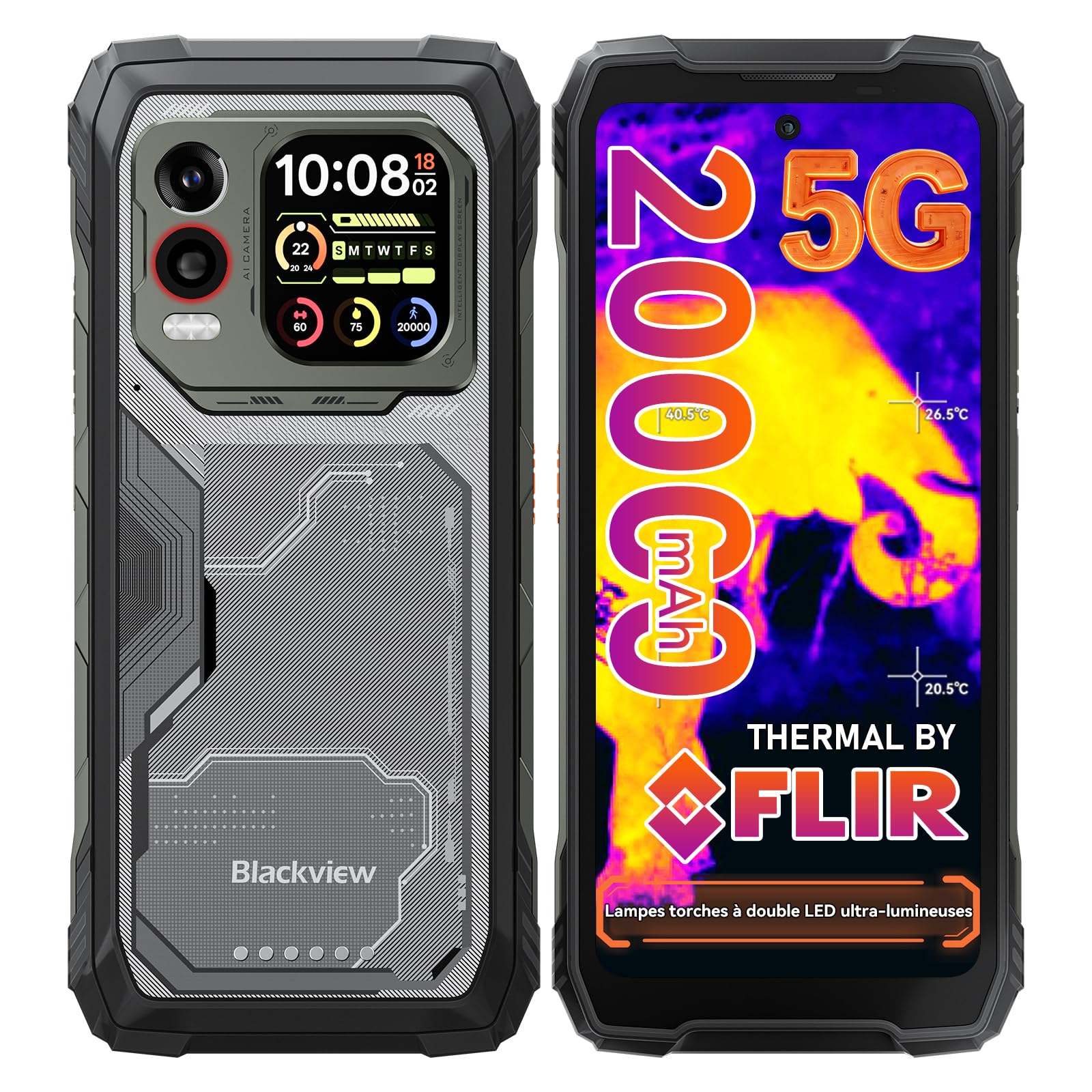 Blackview Xplore 1 (5G - 6.78'' - 512 Go, 16 Go RAM - 20000mAh) Noir