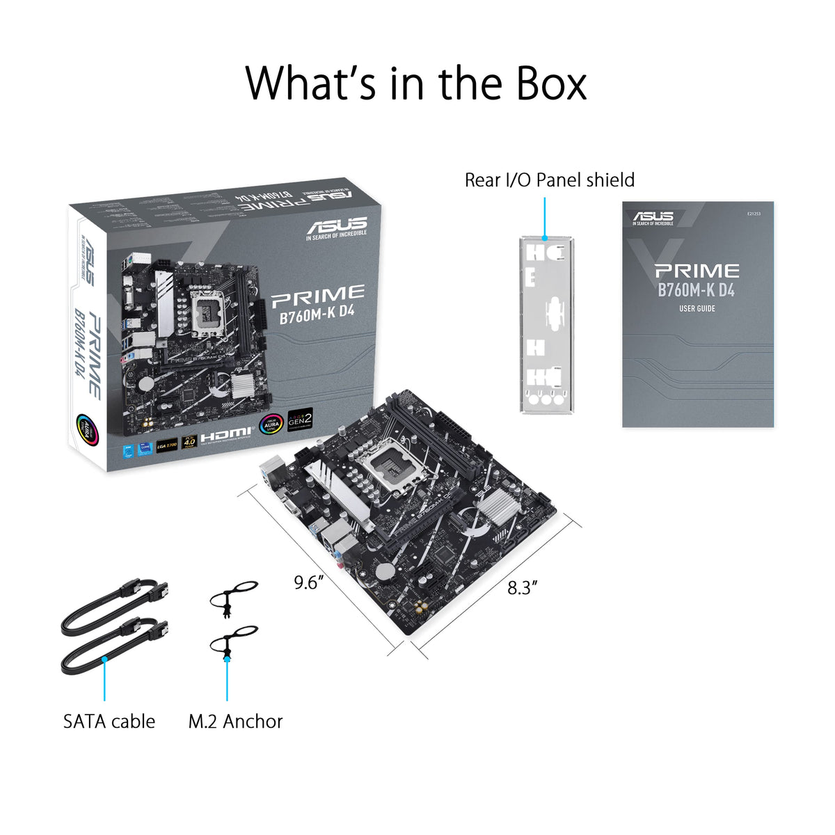 ASUS PRIME B760M-K LGA 1700 2xDDR5 microATX 4xSATA MB 1xHDMI 2.1 1xD-Sub 2xM.2