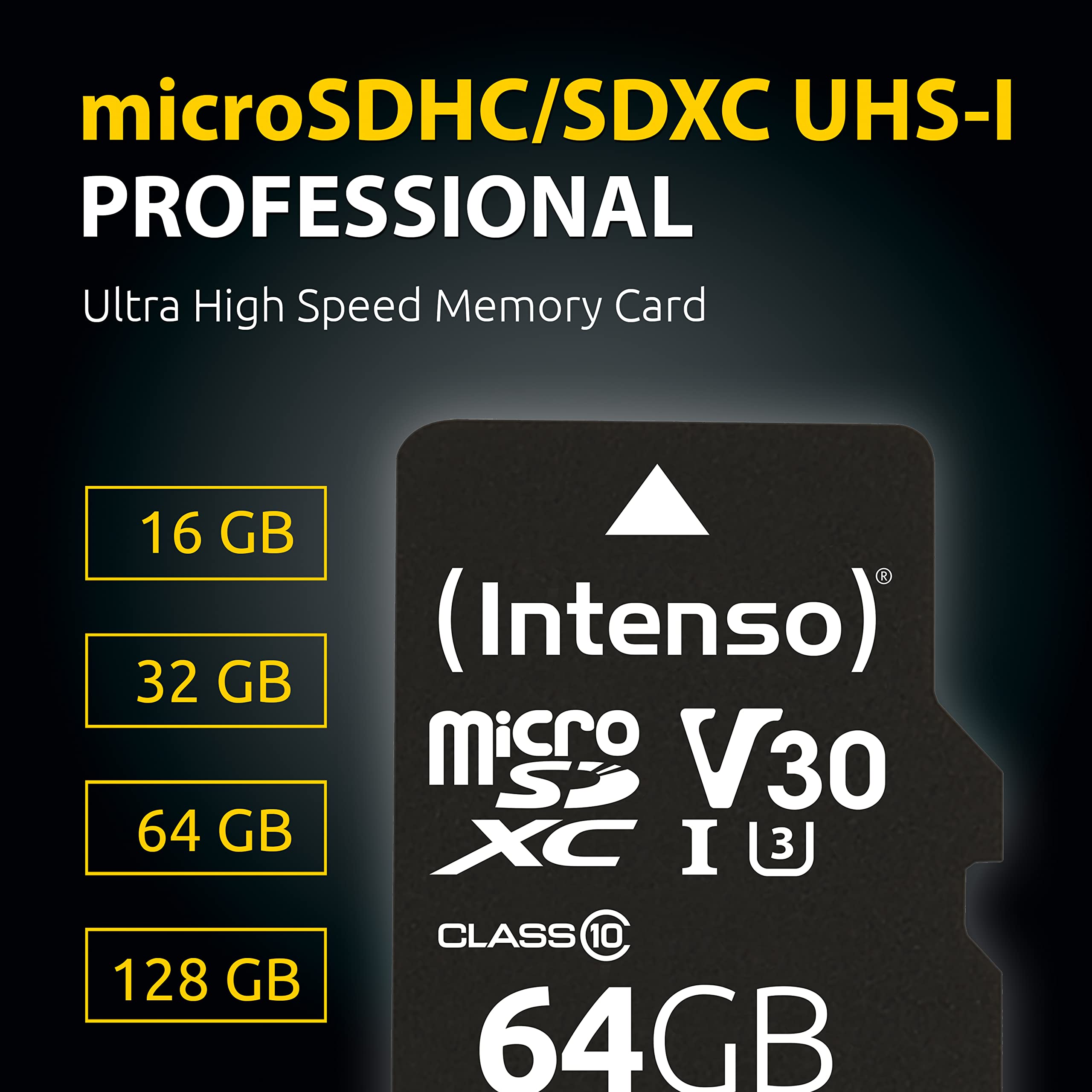 INTENSO Carte MicroSDXC UHS-I Professional Class 10 - 64 Go