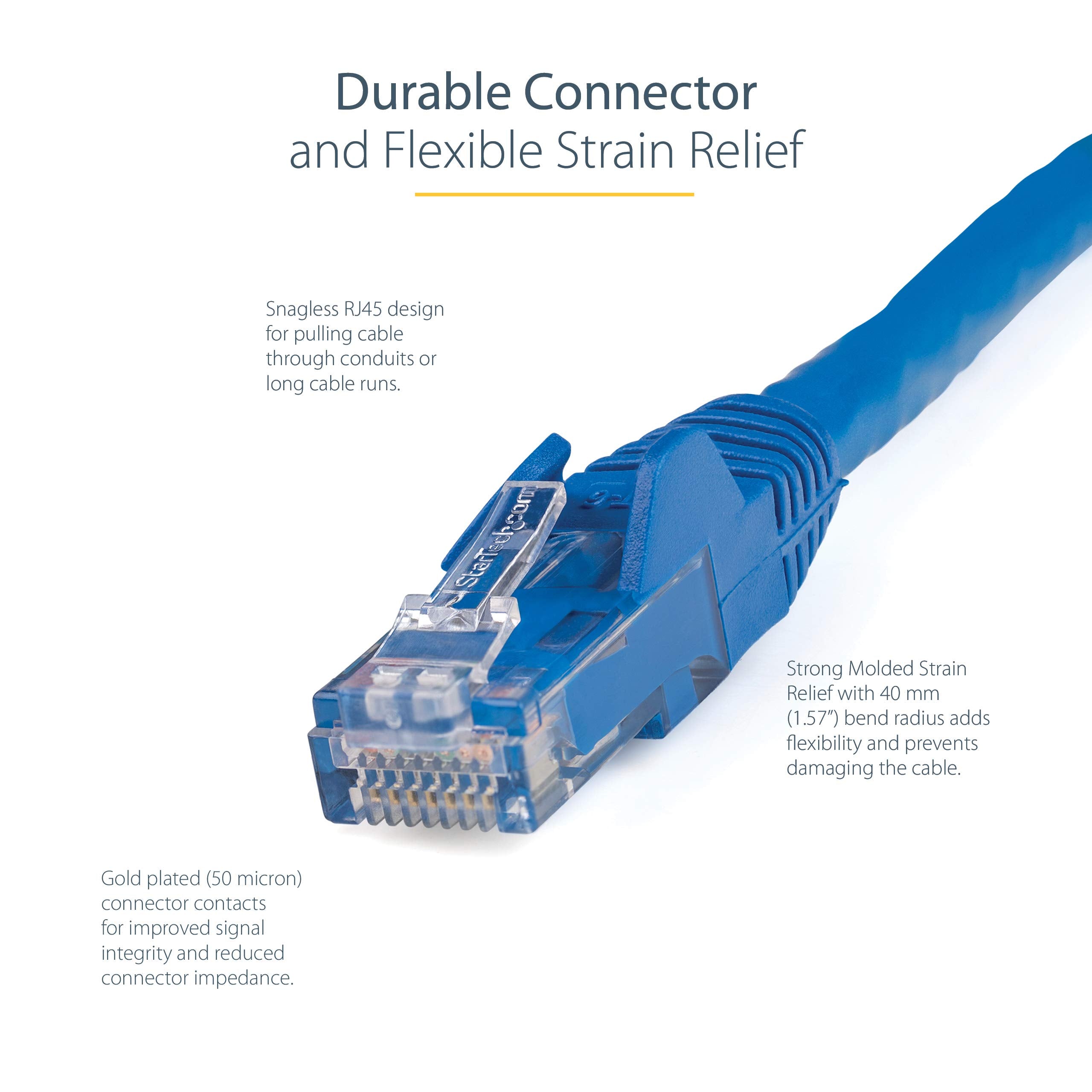 0.5m Blue Snagless Cat6 UTP Patch Cable