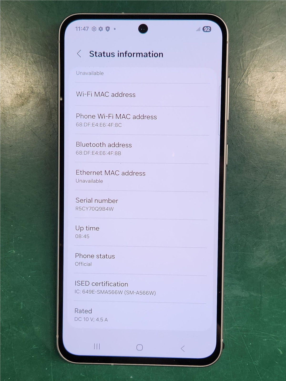 "Samsung Galaxy A56 5G 17 cm (6.7"") Double SIM Android 15 USB Type-C 8 Go 128 Go 5000 mAh Graphite"