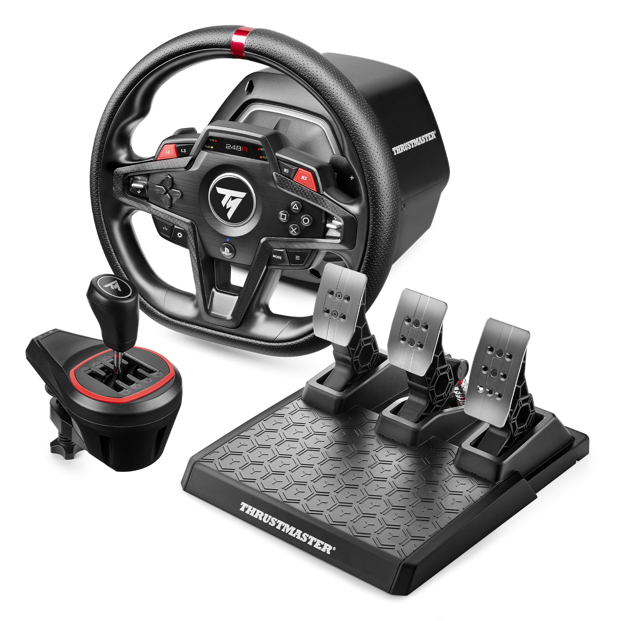 THRUSTMASTER T248R shifter pack  - Volant T248R +  Levier de vitesse TH8S  + péd