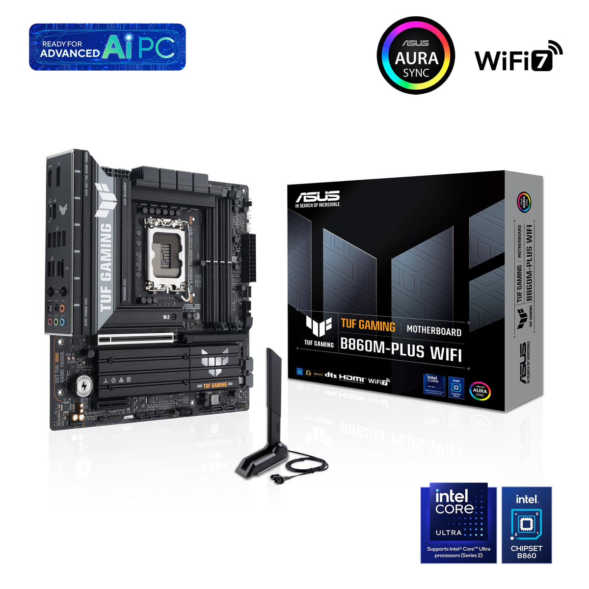 ASUS TUF GAMING B860M-PLUS WIFI LGA1851 DDR5 micro ATX MB DDR5 1xHDMI 1xDP 3xM.2 4xSATA