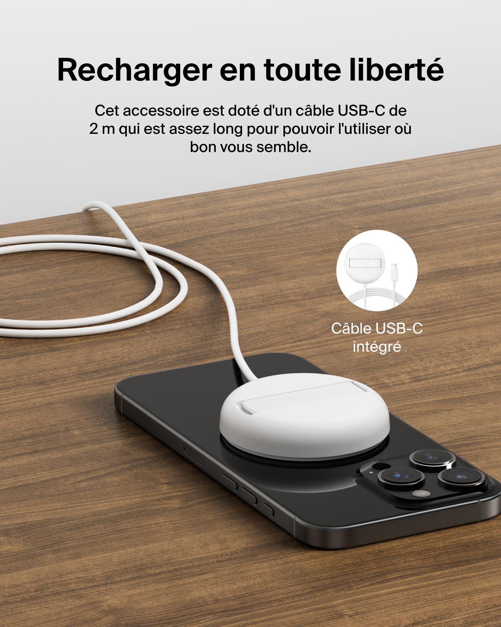 BELKIN BOOST CHARGE Qi2 15w Magnetic Pad White w/o PSU