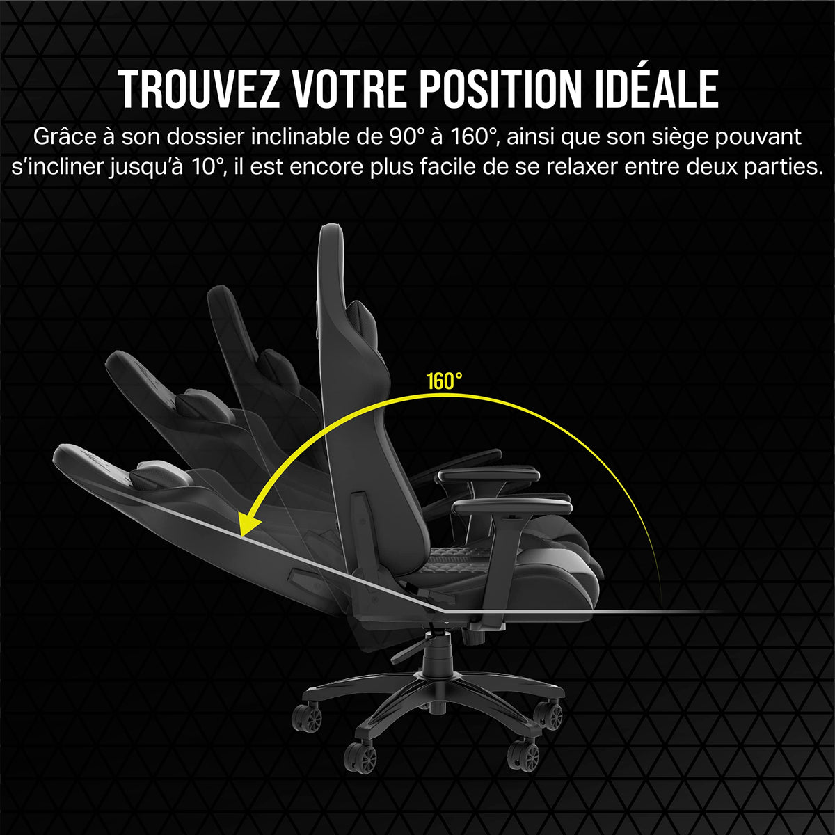 Corsair TC100 Siege rembourré Dossier rembourré