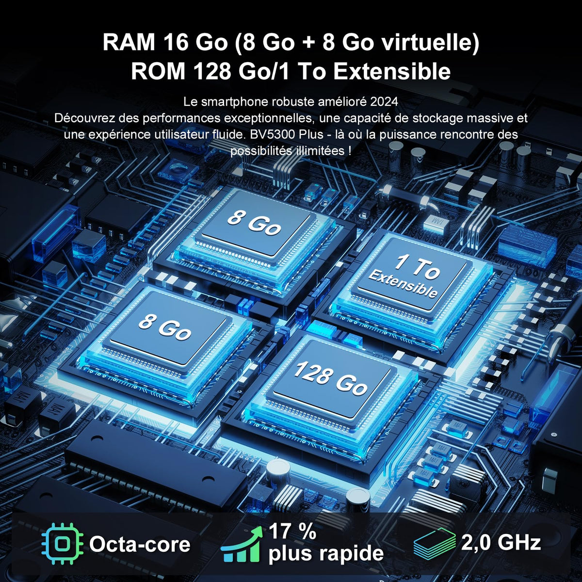 Blackview BV5300 Plus (Double Sim - Ecran de 6.1'' - 128 Go, 8 Go RAM) Orange