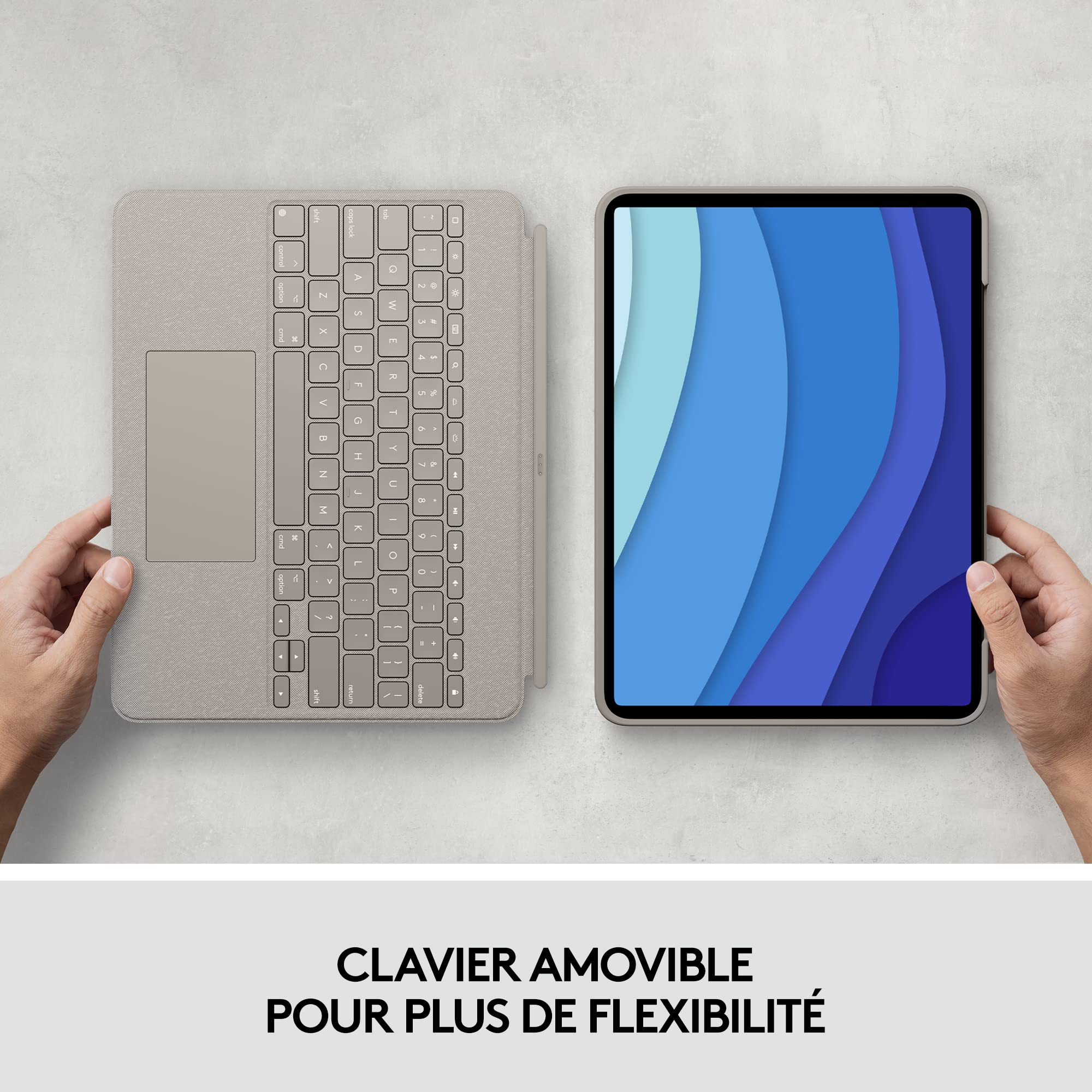 LOGITECH Combo Touch for iPad Pro 12.9p 5th generation Sand Central (FR)