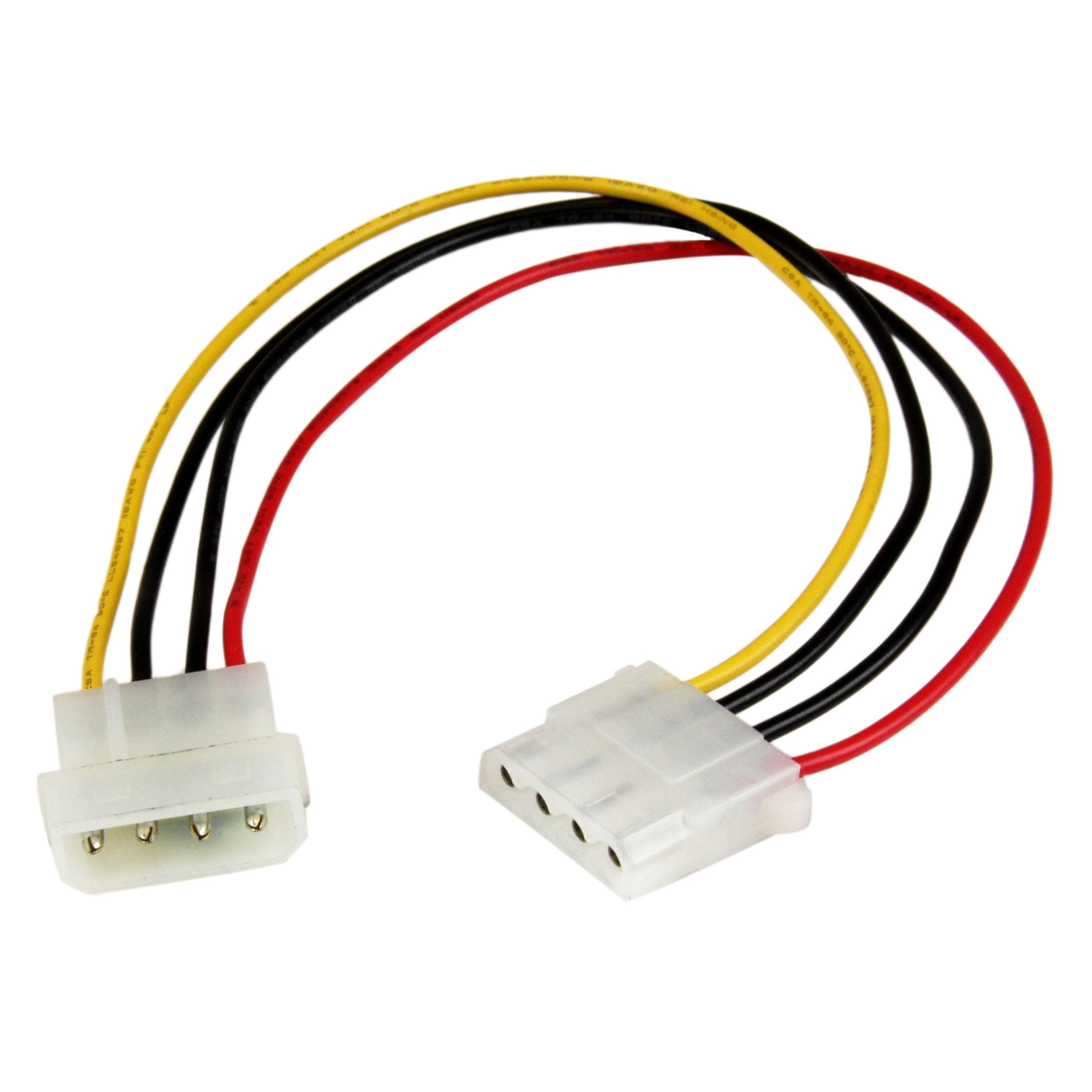 12in Molex LP4 Power Extension Cable M/F