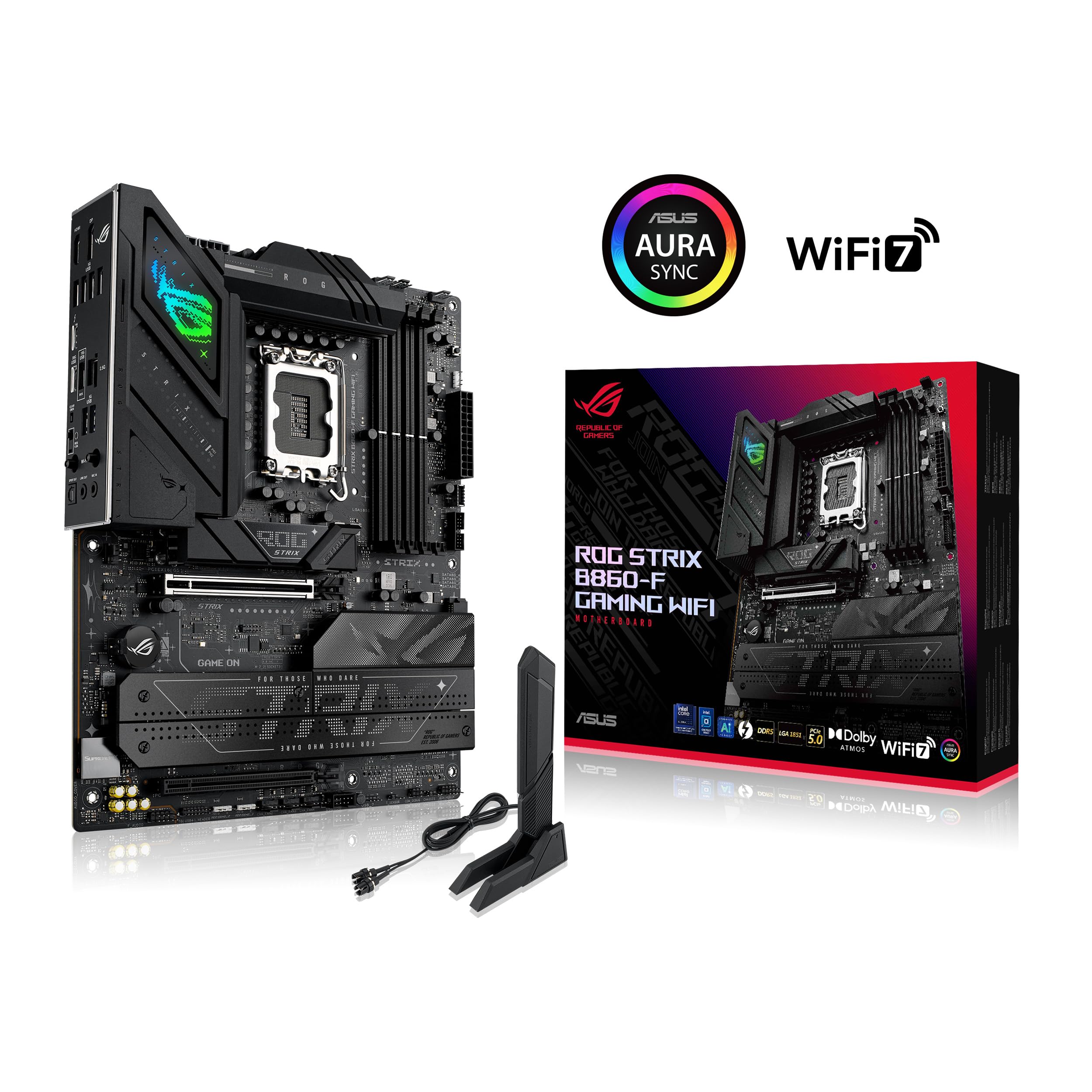ASUS ROG STRIX B860-F GAMING WIFI LGA1851 DDR5 ATX MB 1xHDMI 1xDP 4xM.2 4xSATA