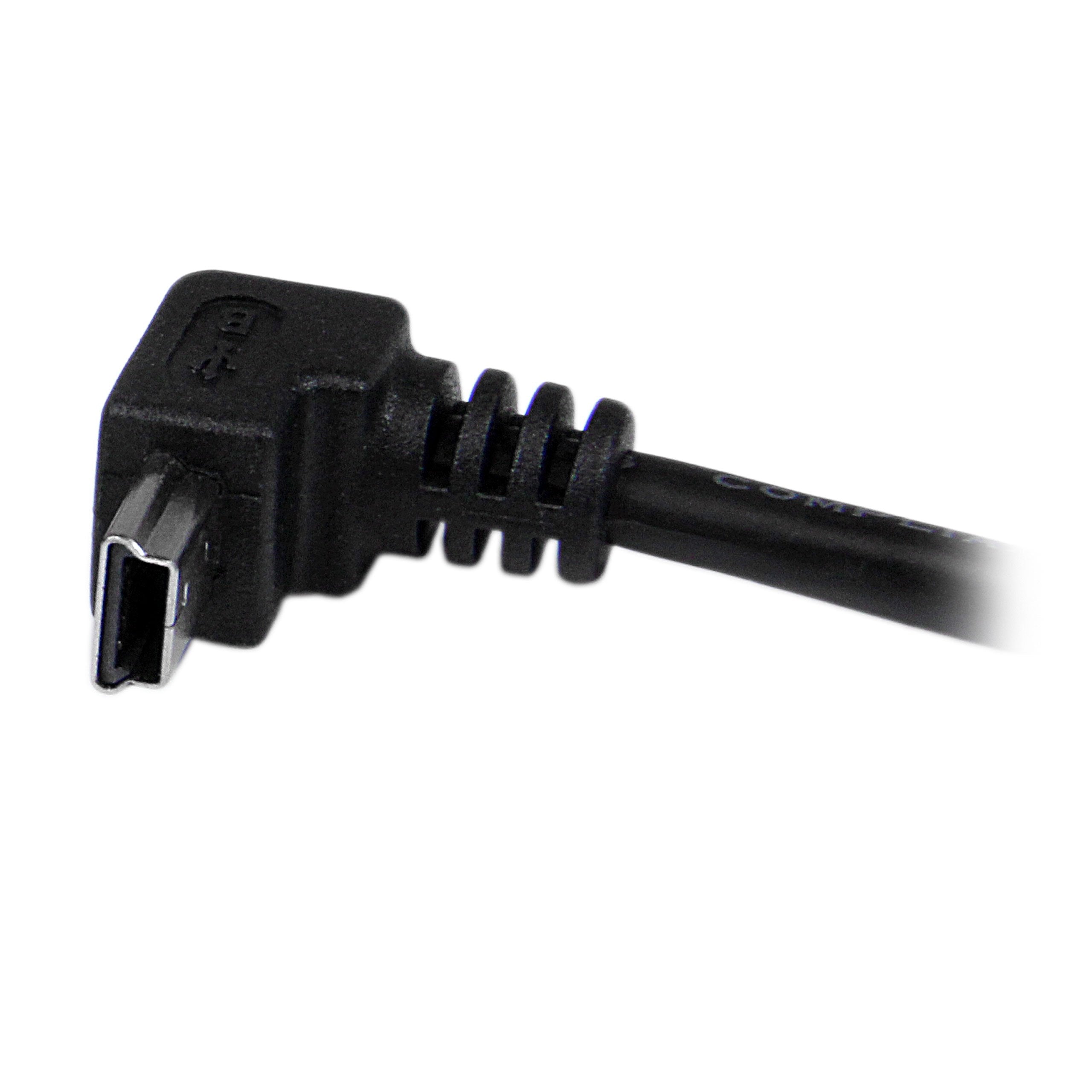 2m USB to Down Angle Mini USB Cable