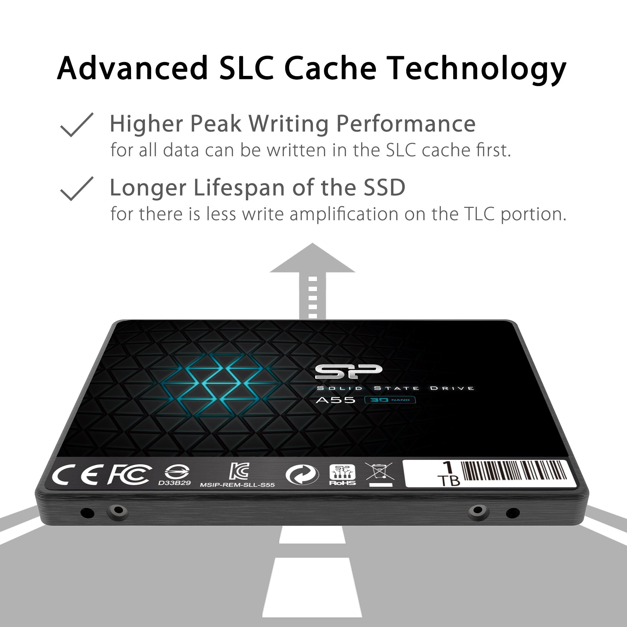 SILICON POWER SSD Ace A55 1To 2.5p SATA III 6Go/s 560/530 Mo/s