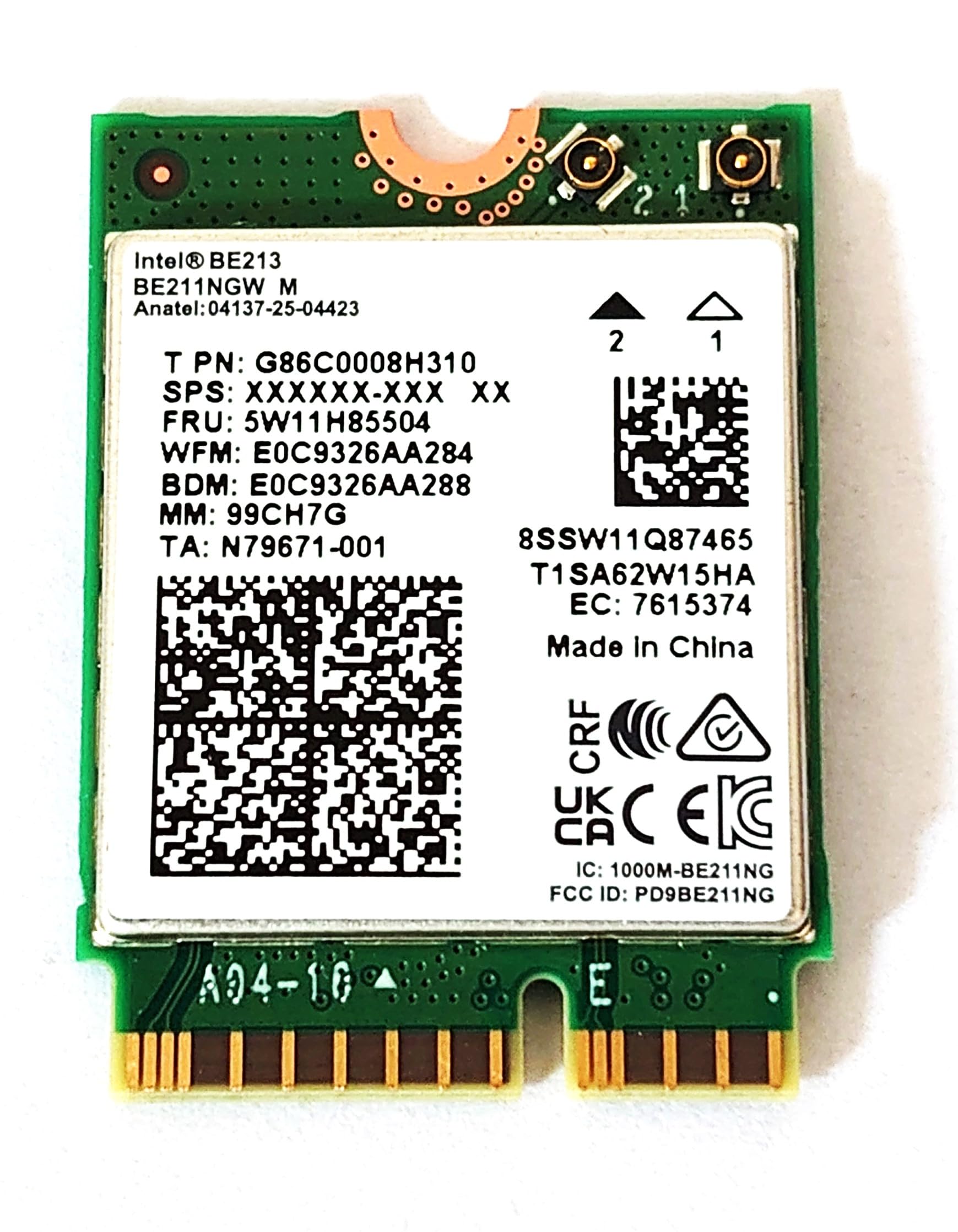 Wi-Fi 7 R2 BE213 2230 2x2 BE+BT No vPro