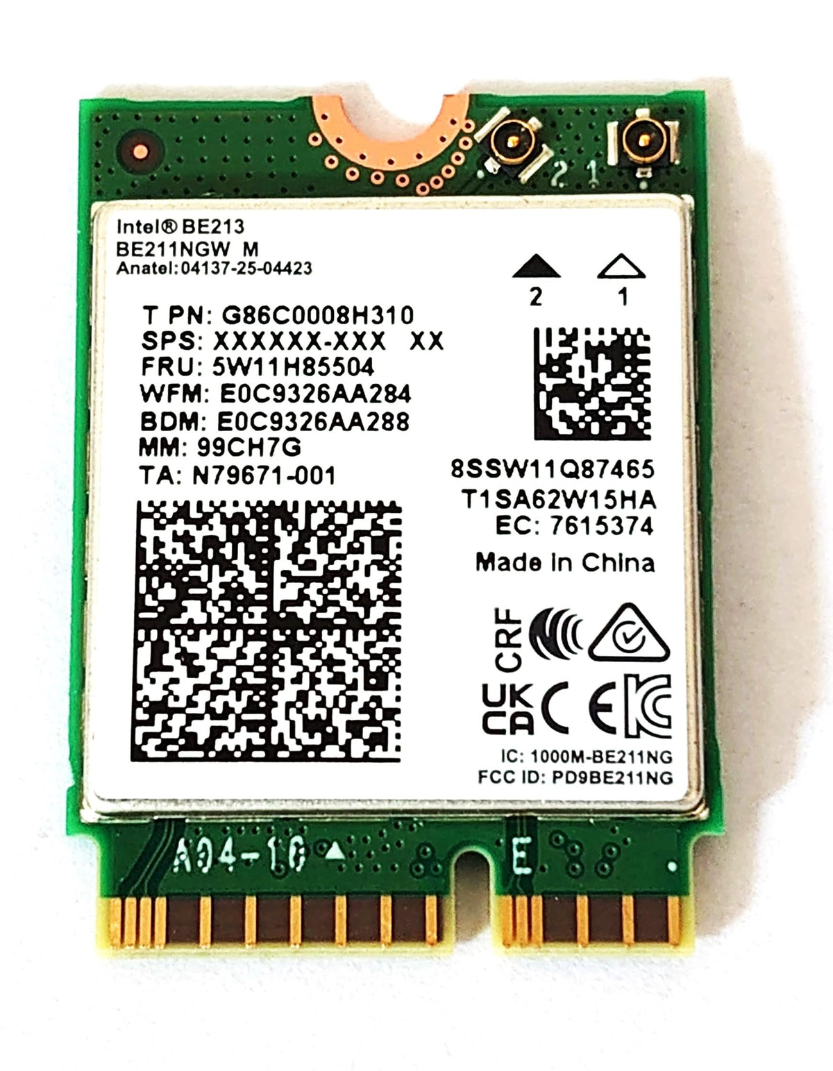 Wi-Fi 7 R2 BE213 2230 2x2 BE+BT No vPro