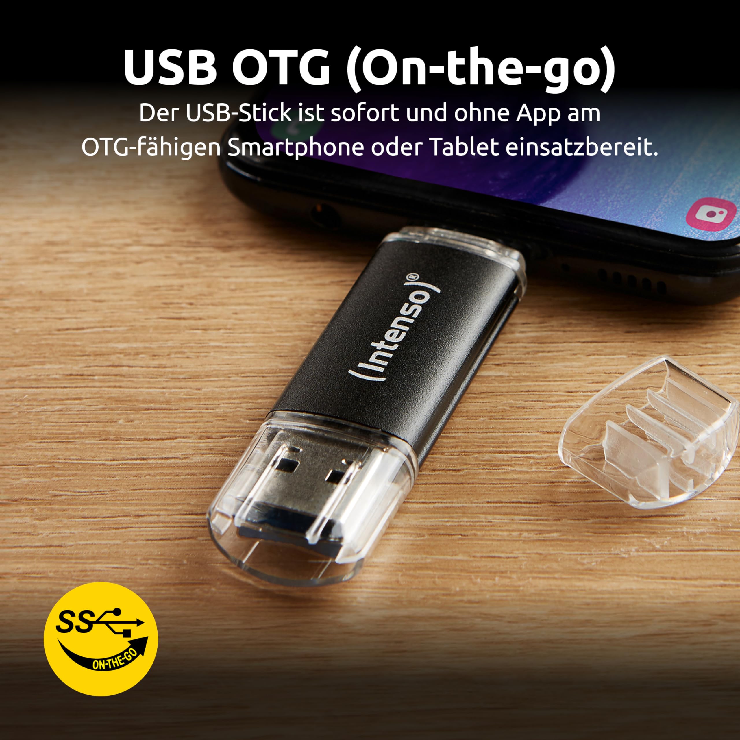 INTENSO Clé USB  3.2 Twist Line - 128 Go Type-C et Type-A