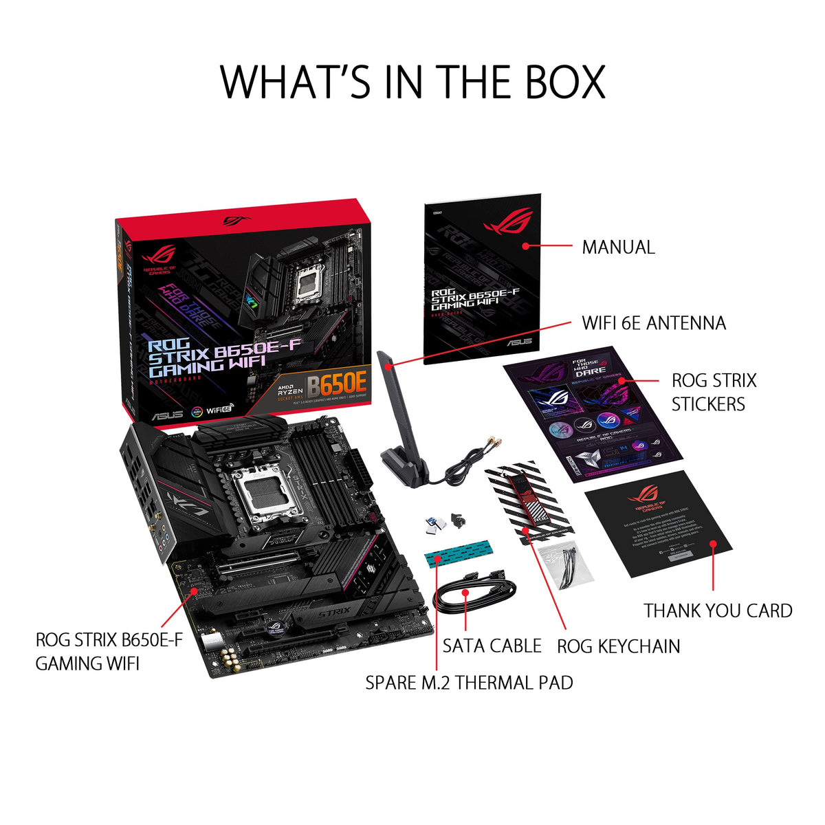 ASUS ROG STRIX B650E-F GAMING WIFI AM5 DDR5 ATX MB