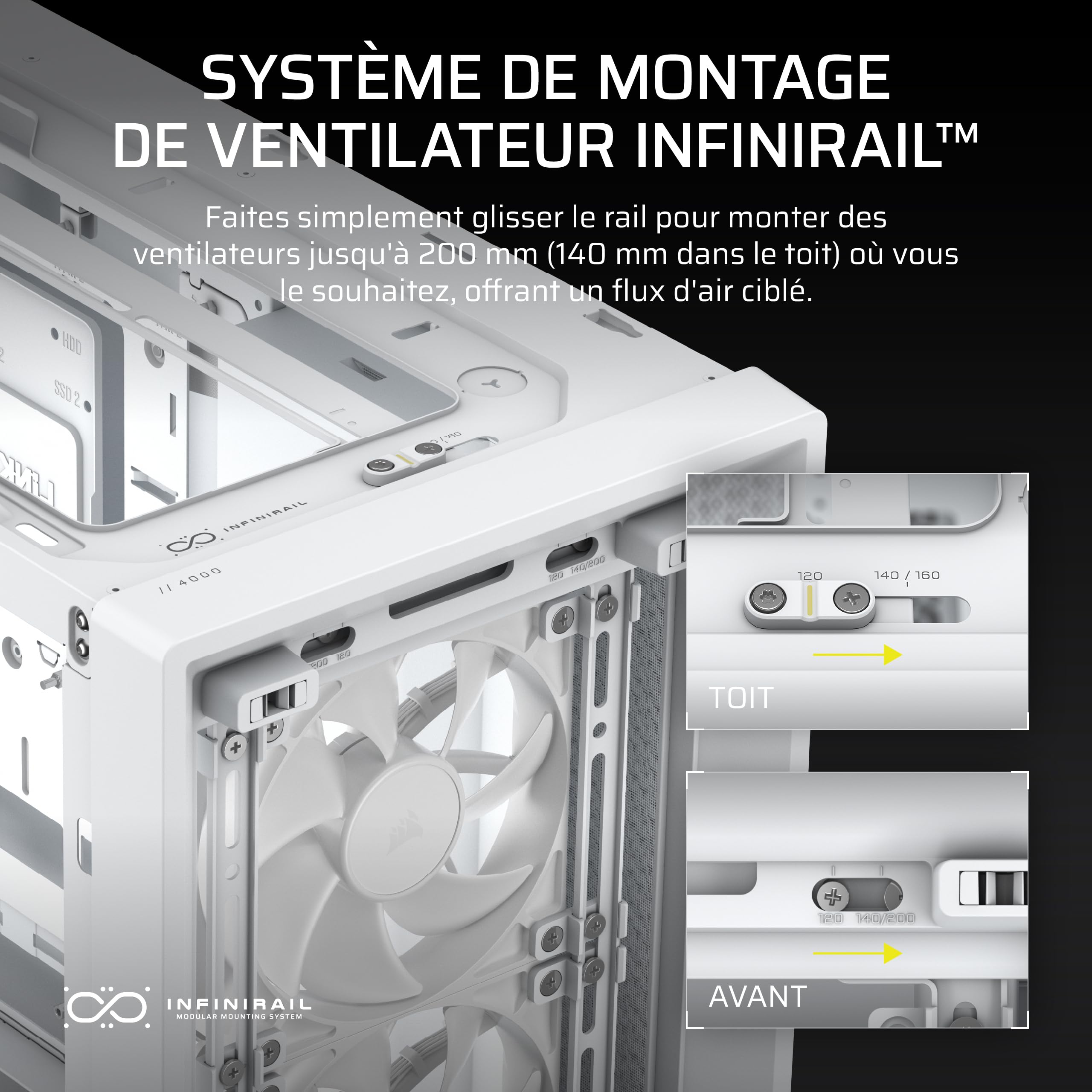 Corsair FRAME 4000D RS Midi Tower Blanc