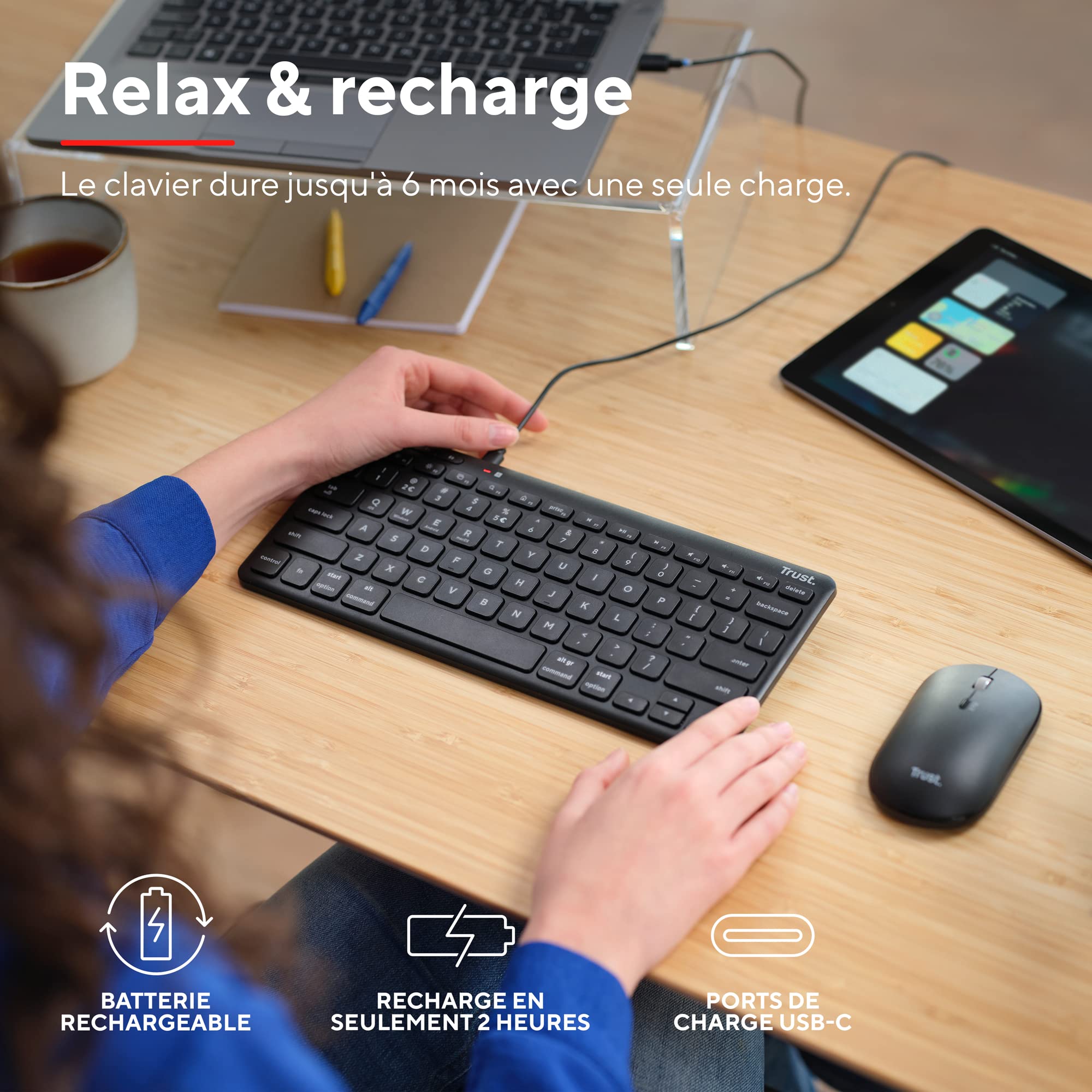 TRUST Clavier sans fil LYRA Bluetooth (FR)