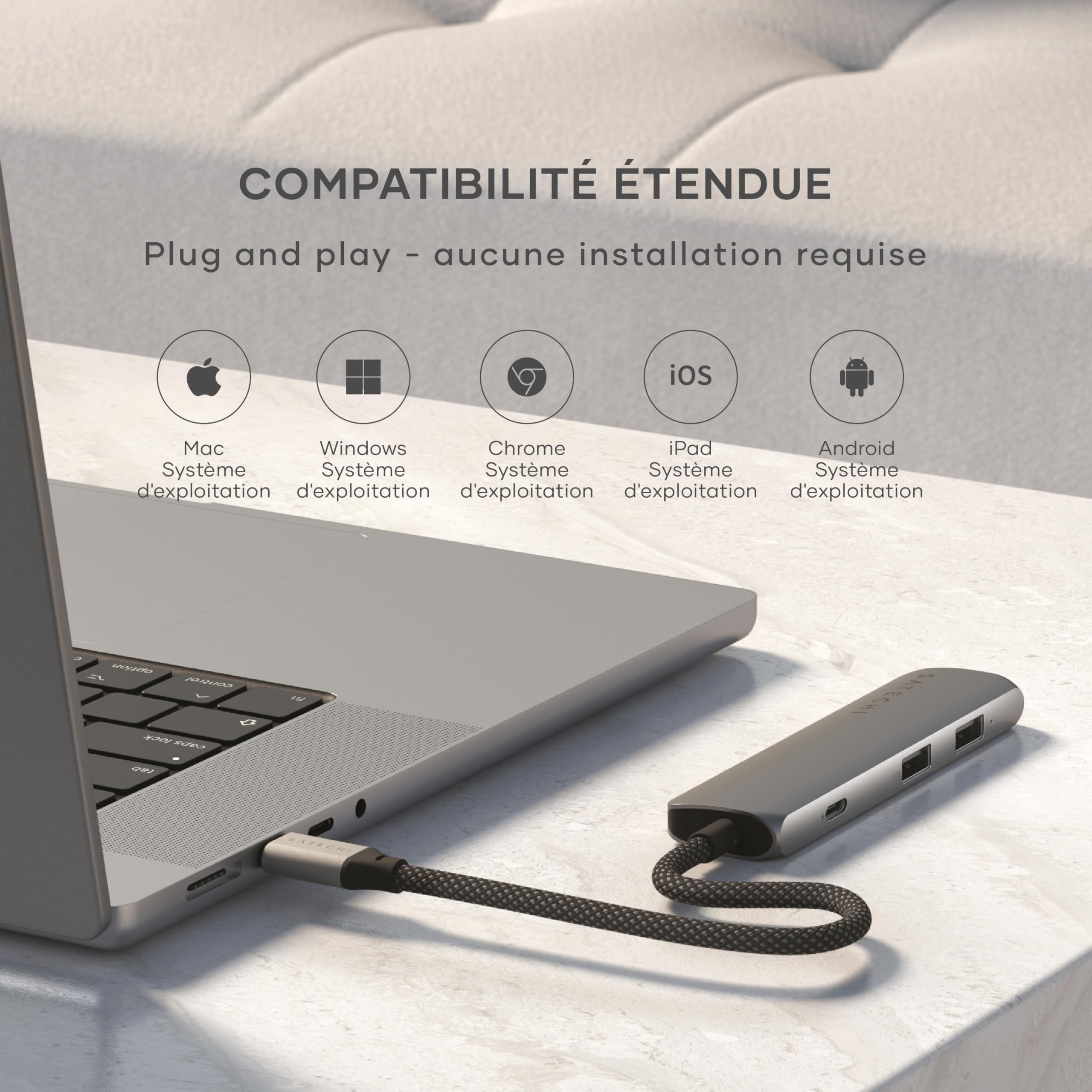 4-IN-1 USB-C MULTIPORT ADAPTER 4K SP GRY