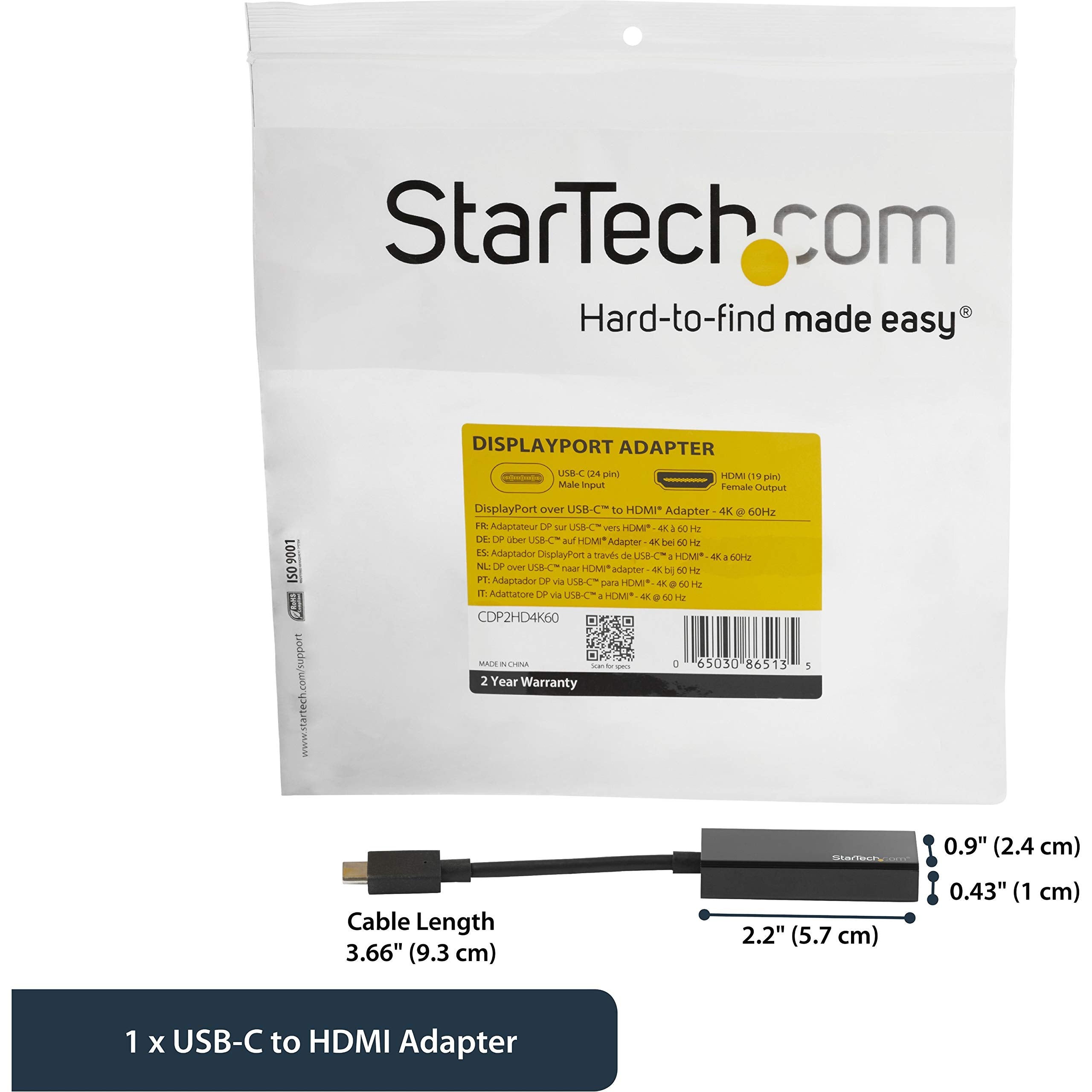 USB C to HDMI Adapter - 4K 60Hz
