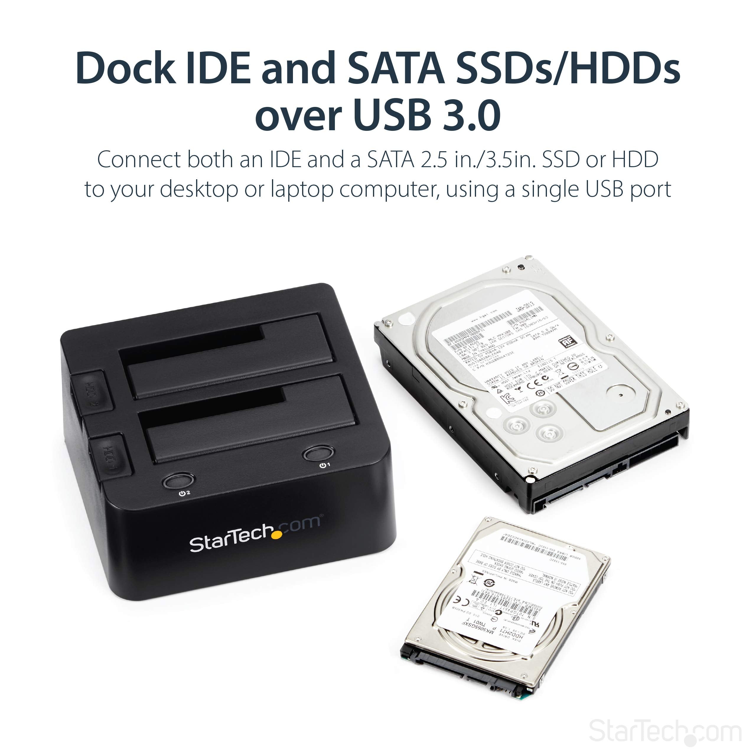 Universal dock station for hard drives