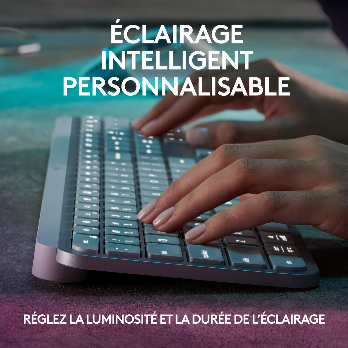 LOGITECH MX Keys S - PALE GREY - (FRA) - BT - N/A - CENTRAL-419