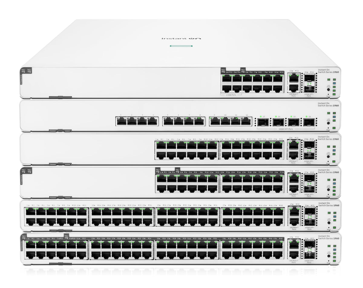 HPE Networking Instant On 1960 48G 2XGT 2SFP+ Switch Commutateur C2+ intelligent 48 x 10/100/1000 + 2 x 10 Gigabit SFP+ + 2 x 10 Gb