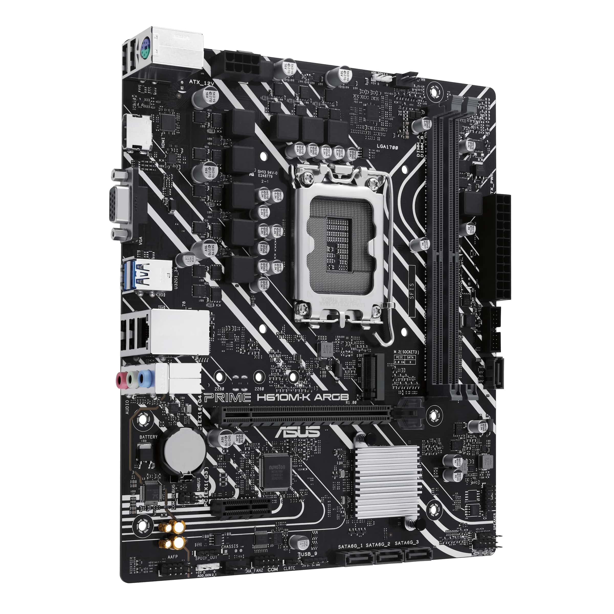 ASUS PRIME H610M-K ARGB LGA 1700 2DDR5 microATX 4xSATA MB 1xHDMI 2.1 1xD-Sub 1xM.2