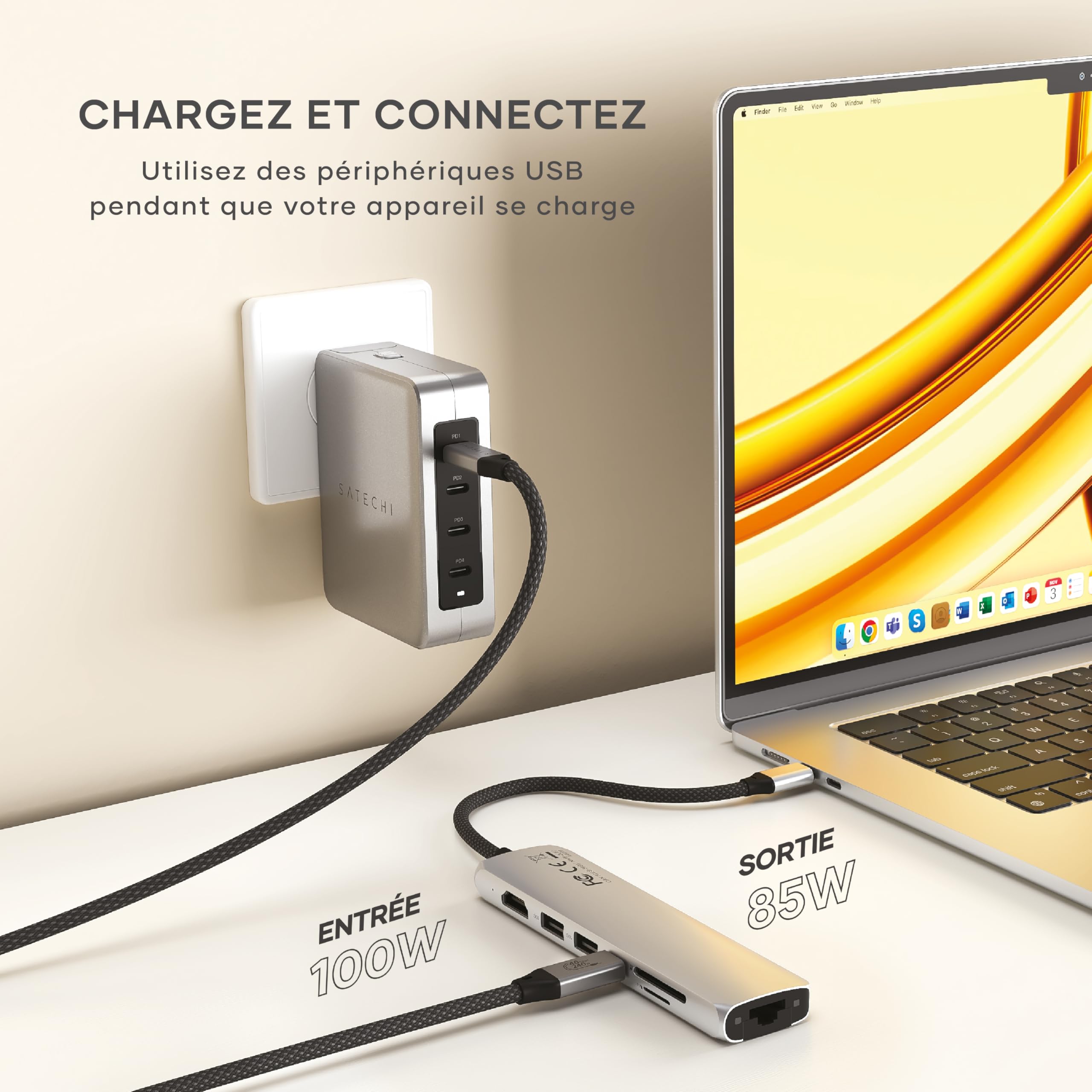 7IN1 USBC MULTIPORT ADAPT ETHERNET SIL