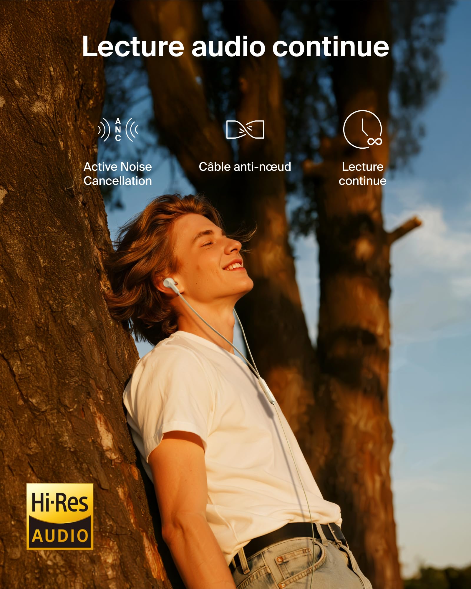 BELKIN SoundForm ANC Wired Eearbuds USB-C White
