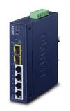 PLANET Industrial L2/L4 4-Port Géré L2/L4 Gigabit Ethernet (10/100/1000) Bleu
