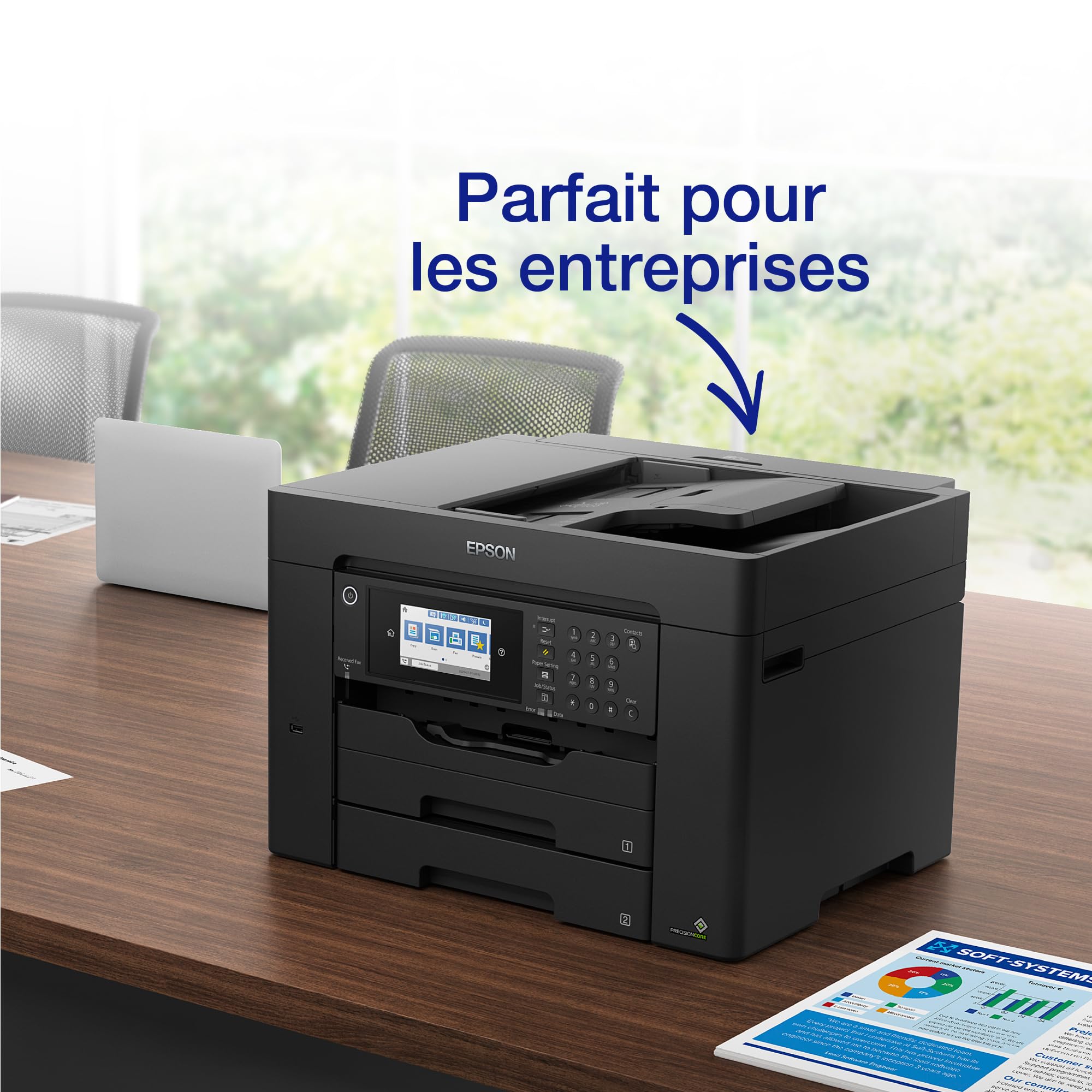 EPSON WorkForce WF-7840DTWF MFP colour ink-jet A3 297x420mm A3 25ppm print 550 sheets USB 2.0 LAN Wi-Fi USB host