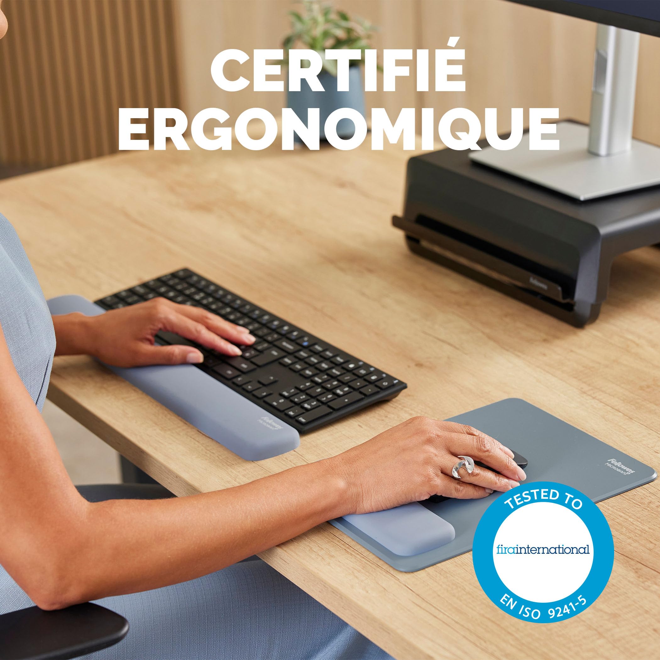 FELLOWES Repose-poignets clavier Breyta - Sauge